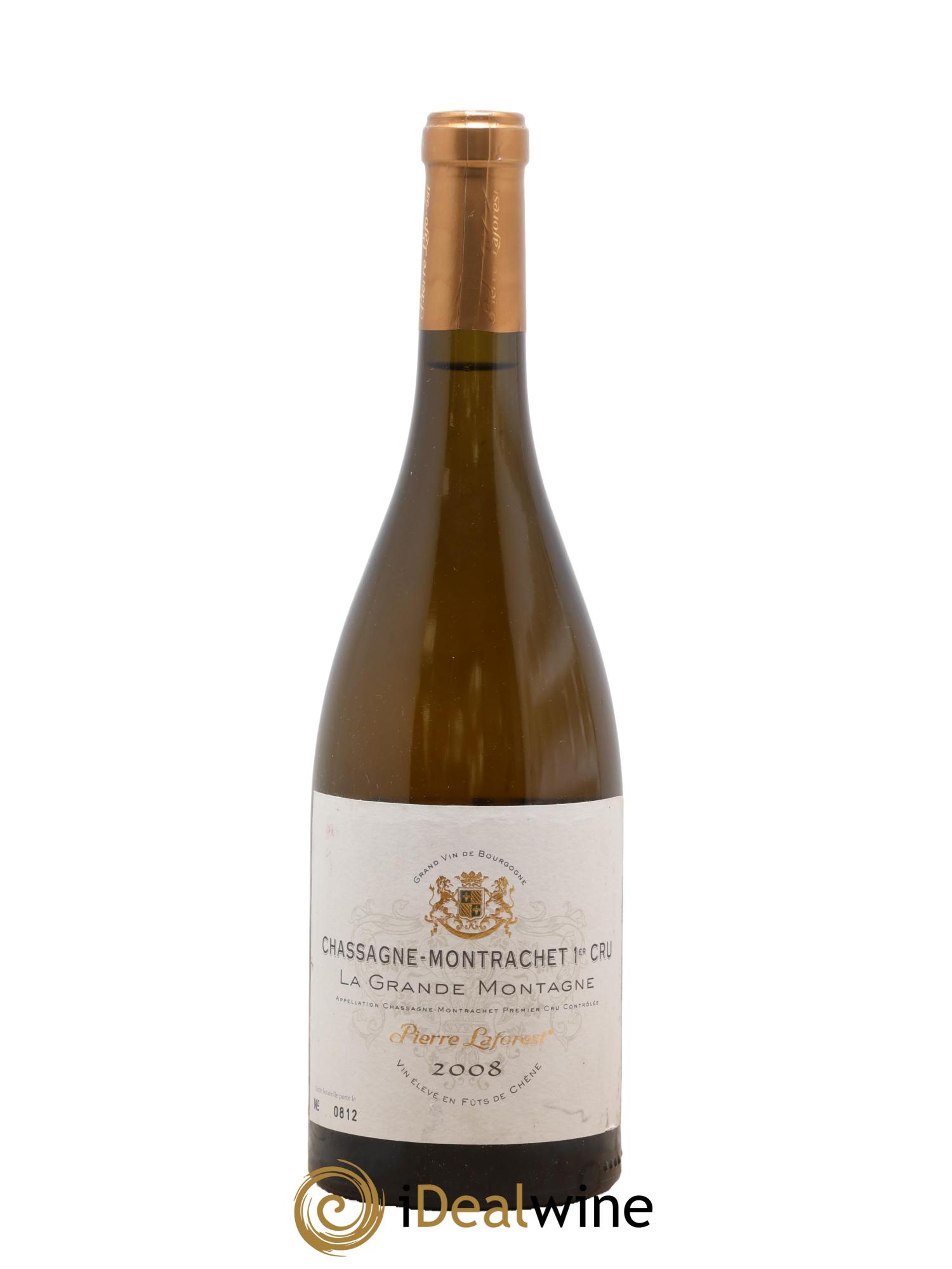 Chassagne-Montrachet 1er Cru La Grande Montagne Pierre Laforest 2008 - Lot de 1 bouteille - 0