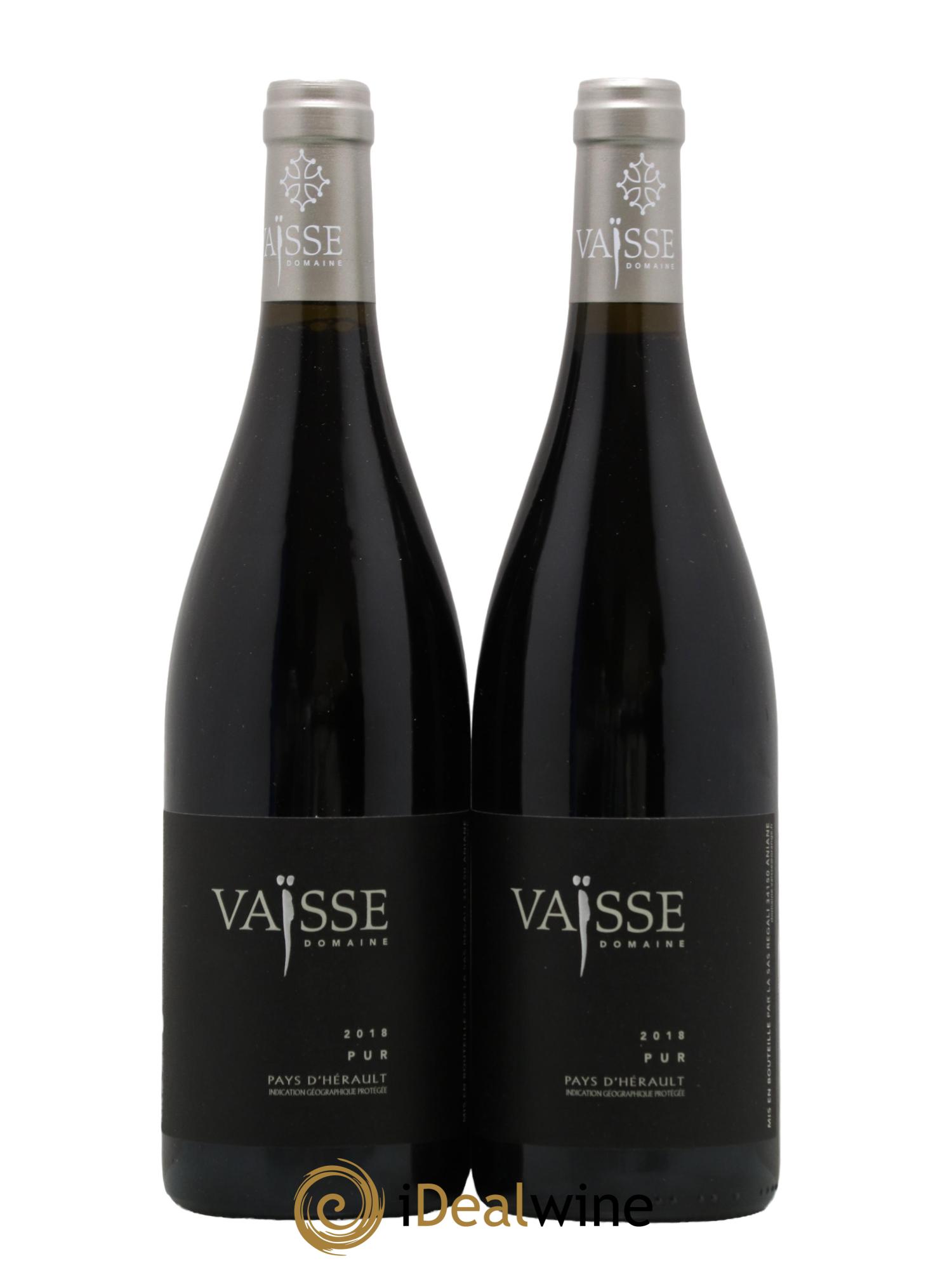 Pays d'Hérault Pur Vaisse (Domaine) 2018 - Lot de 2 bouteilles - 0