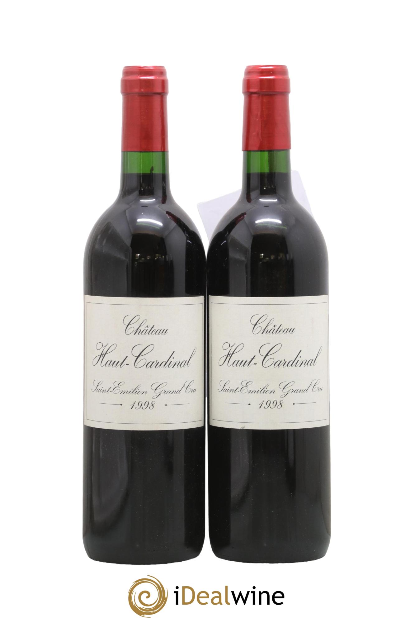 Saint-Émilion Grand Cru Château Haut-Cardinal 1998 - Posten von 2 Flaschen - 0