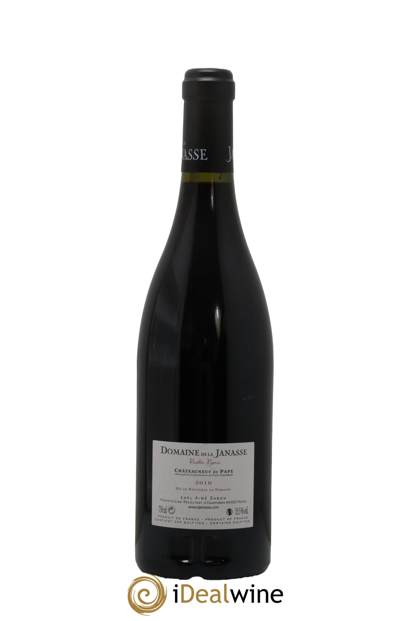 Châteauneuf-du-Pape Cuvée Vieilles Vignes La Janasse (Domaine de) 2010 - Lot de 1 bouteille - 1
