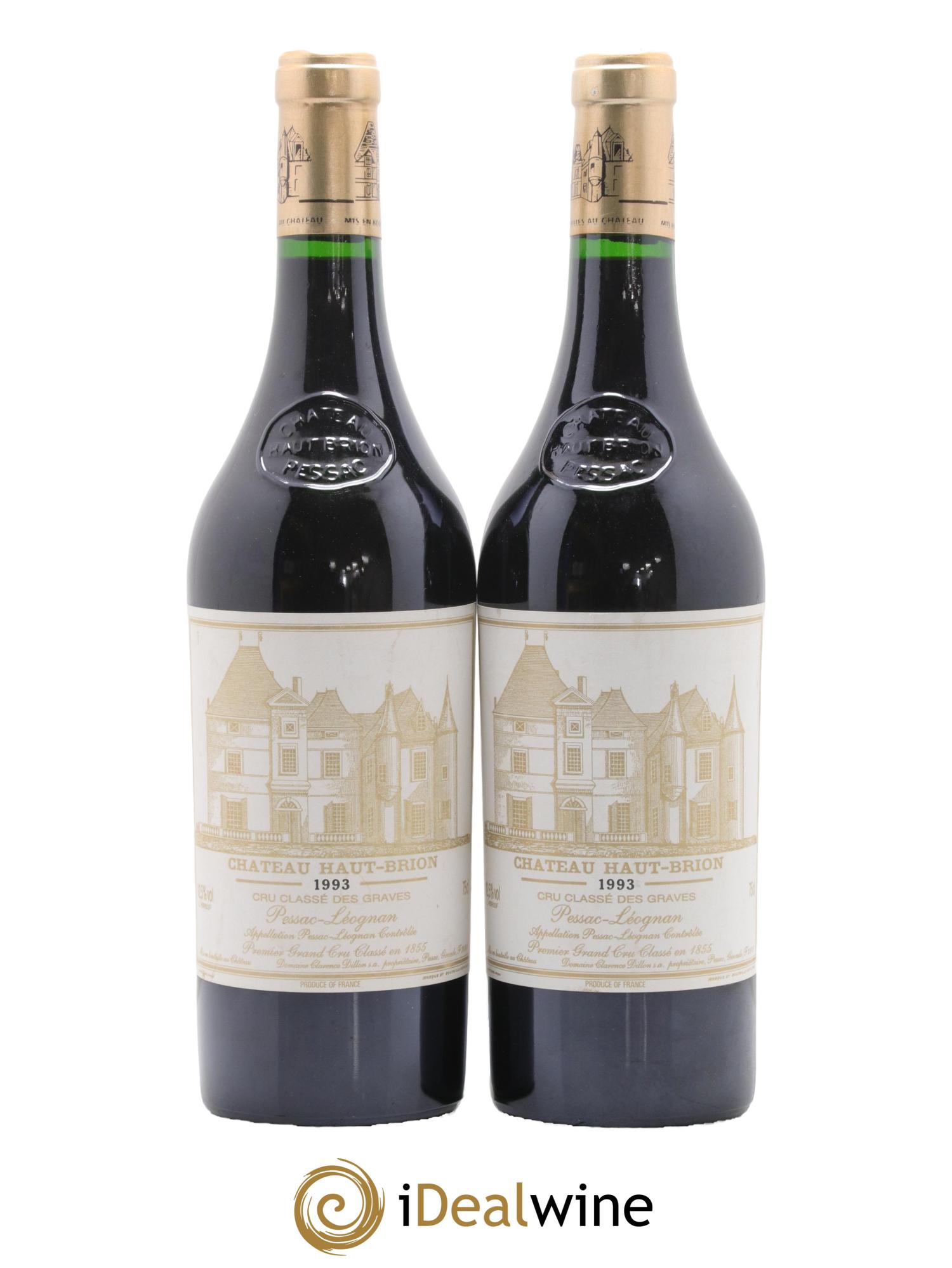 Château Haut Brion 1er Grand Cru Classé 1993 - Lot de 2 bouteilles - 0