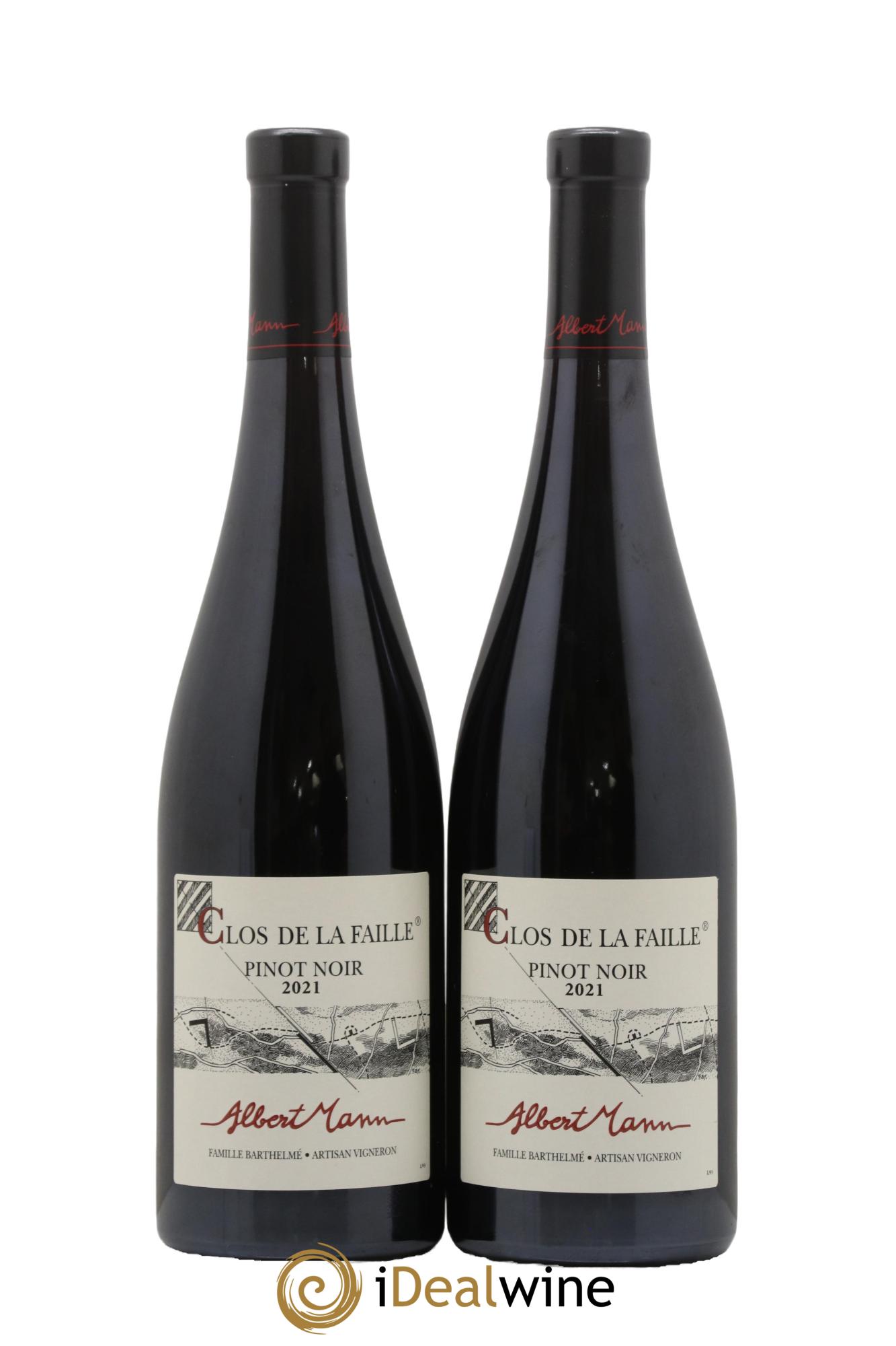 Alsace Pinot Noir Clos de la Faille Albert Mann 2021 - Lot of 2 bottles - 0