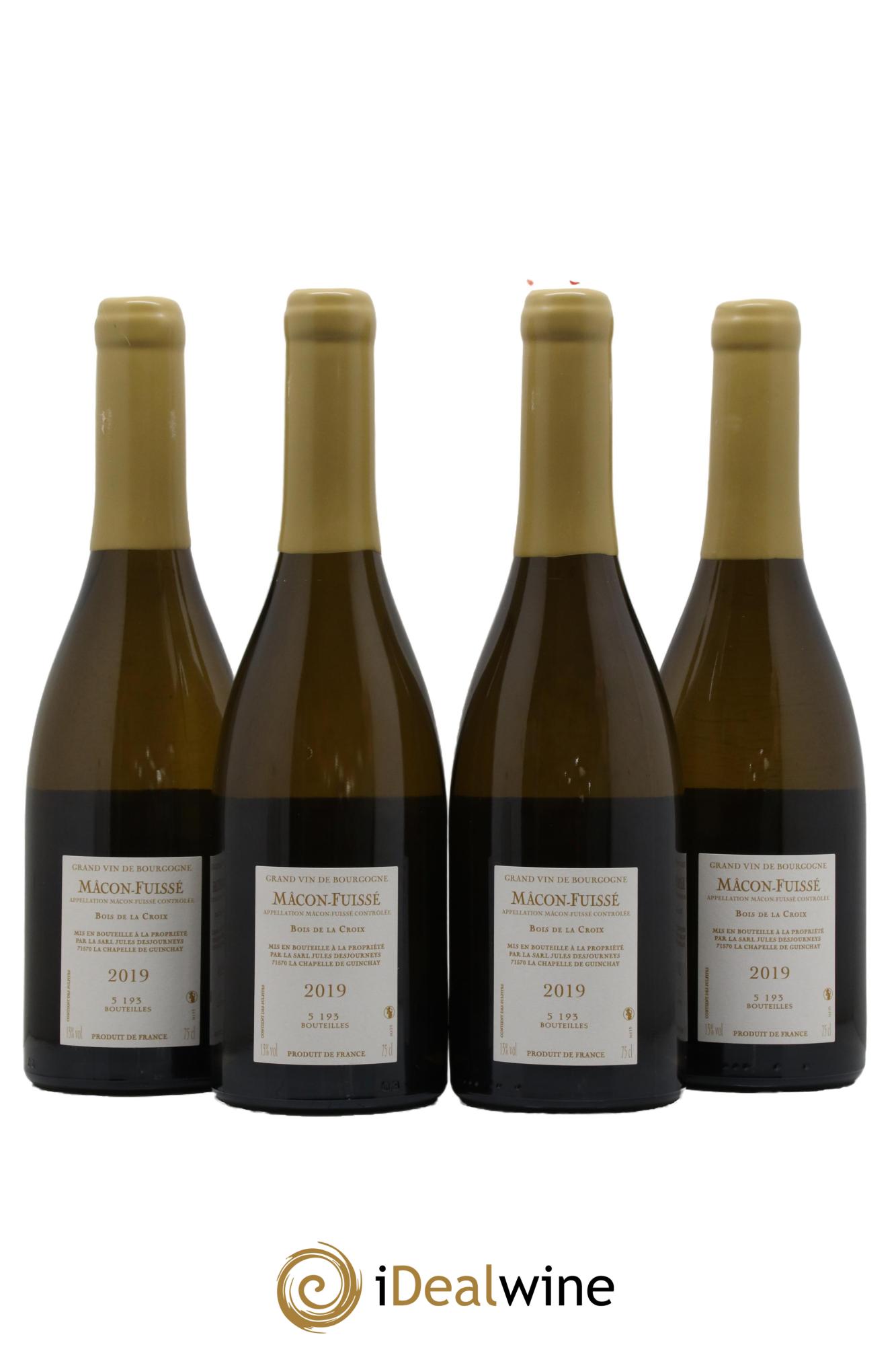 Mâcon-Fuissé Bois de la Croix Jules Desjourneys 2019 - Posten von 4 Flaschen - 1
