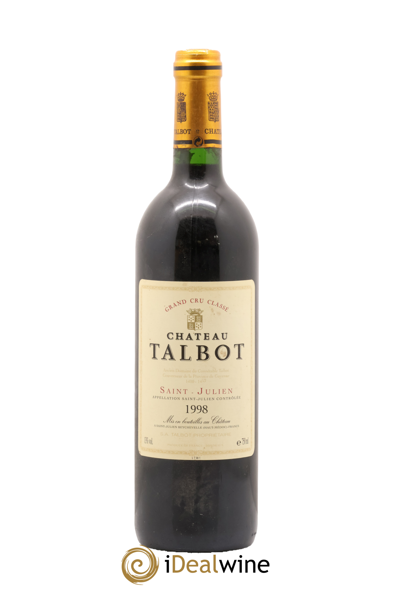 Château Talbot 4ème Grand Cru Classé 1998 - Lot of 1 bottle - 0