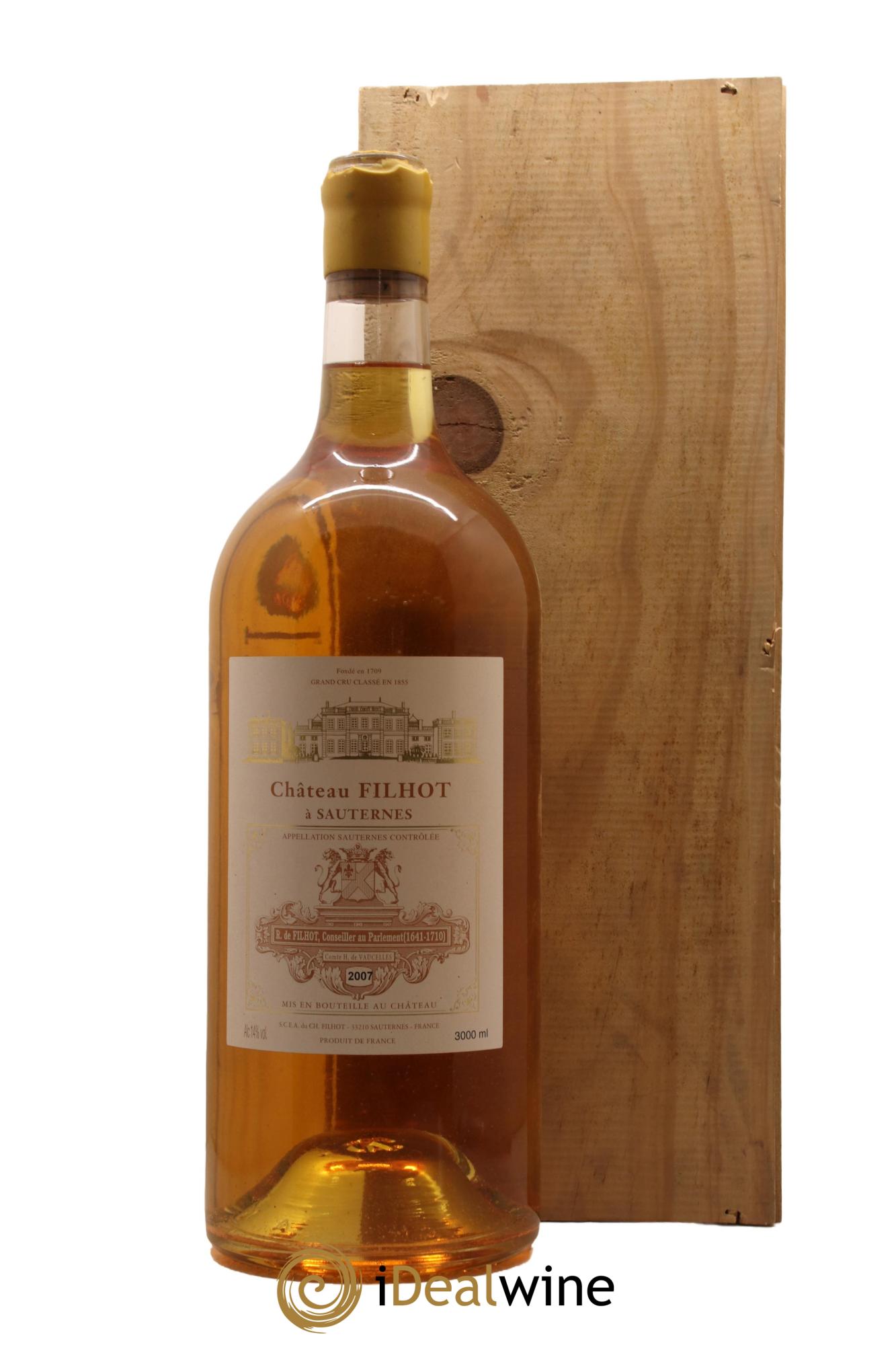 Château Filhot 2ème Grand Cru Classé 2007 - Lotto di 1 jéroboam - 0