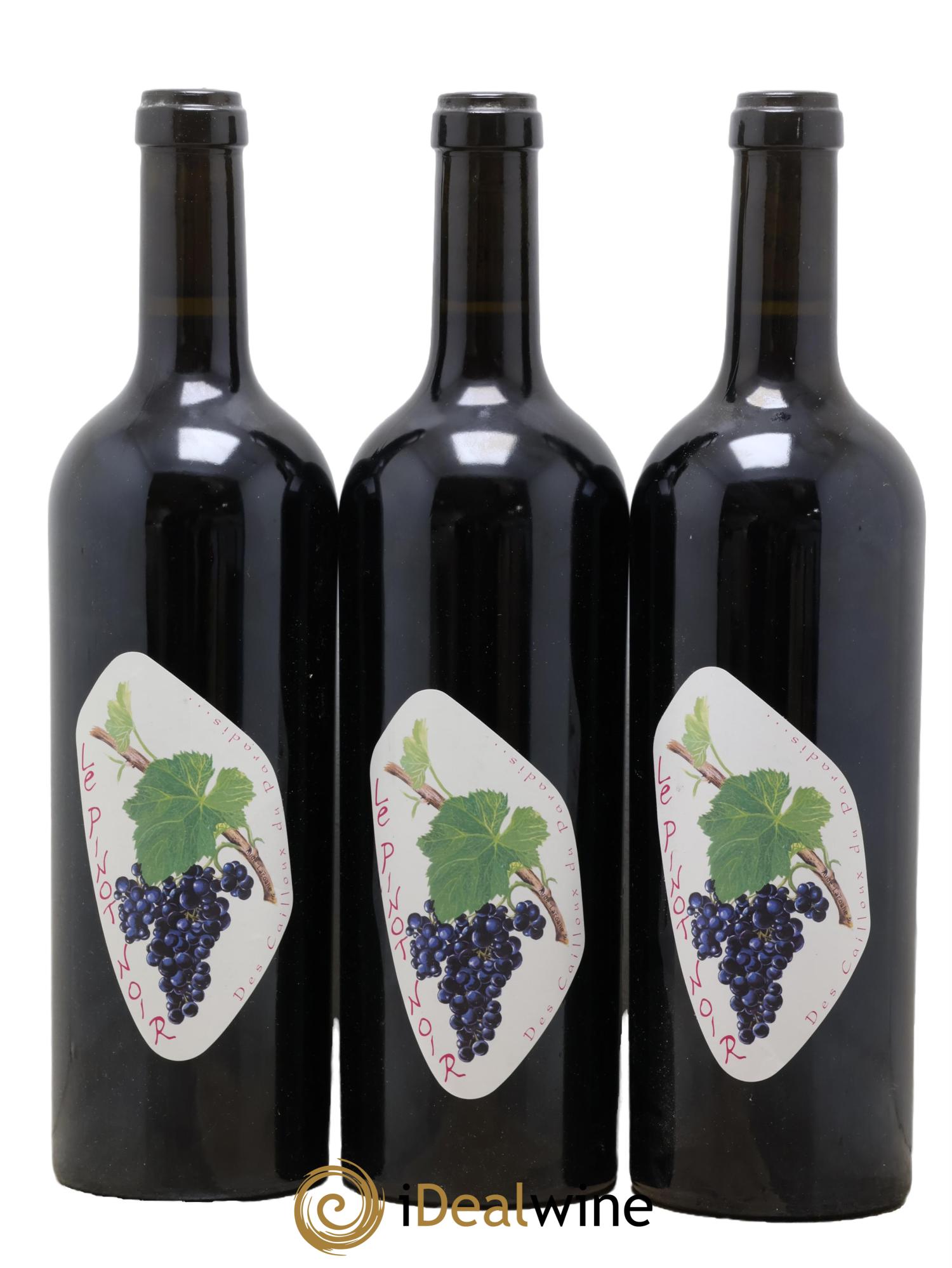 Vin de France Pinot Noir Les Cailloux du Paradis Claude Courtois 2020 - Lot de 3 bouteilles - 0