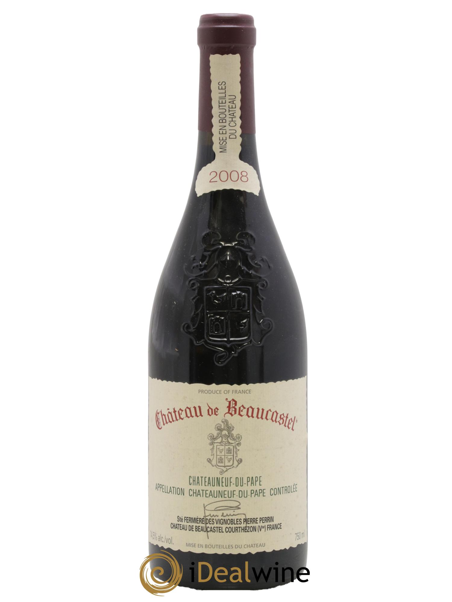 Châteauneuf-du-Pape Château de Beaucastel Famille Perrin 2008 - Lot de 1 bouteille - 0