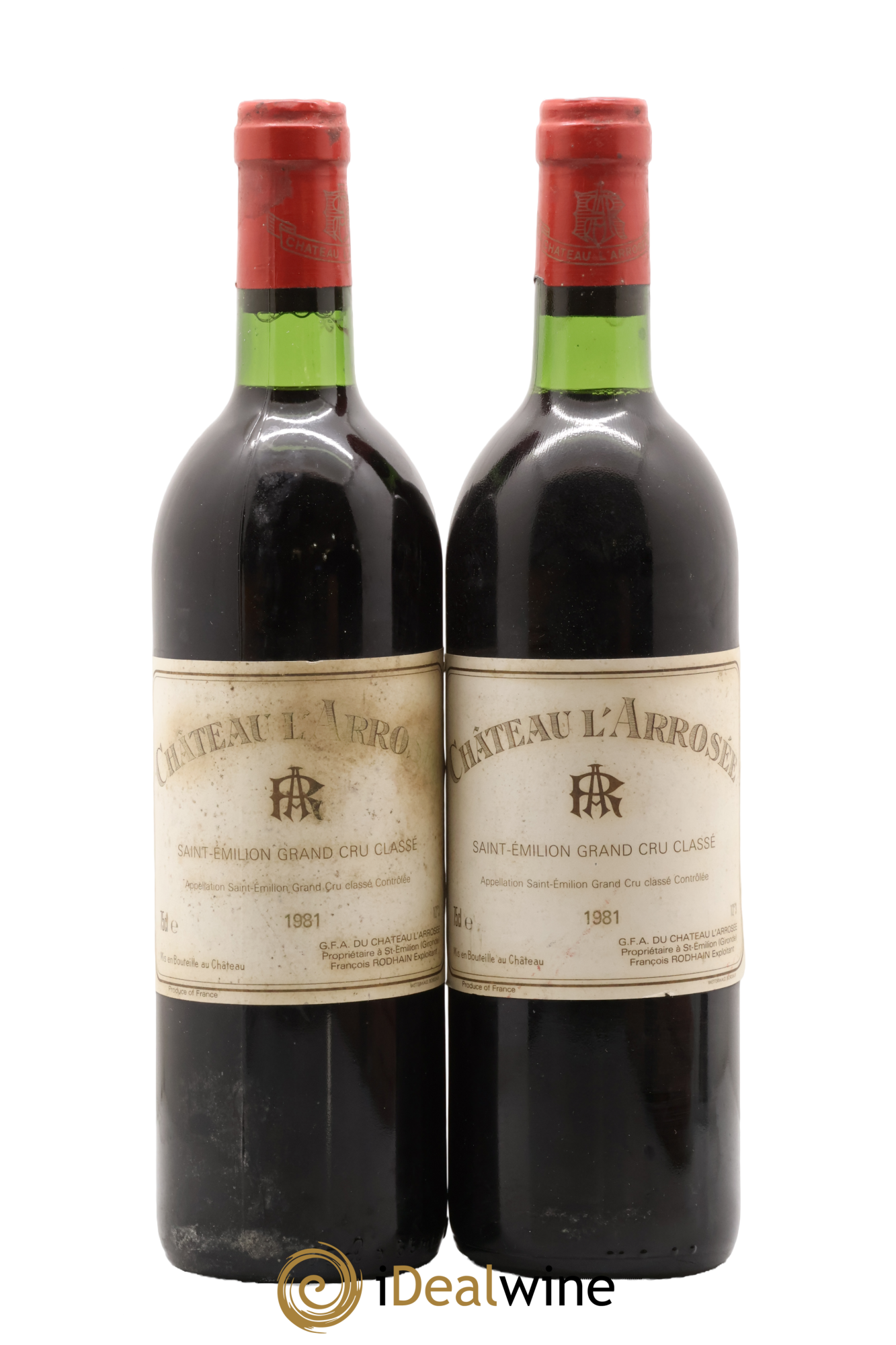 Château l' Arrosée Grand Cru Classé 1981 - Lot de 2 bouteilles - 0