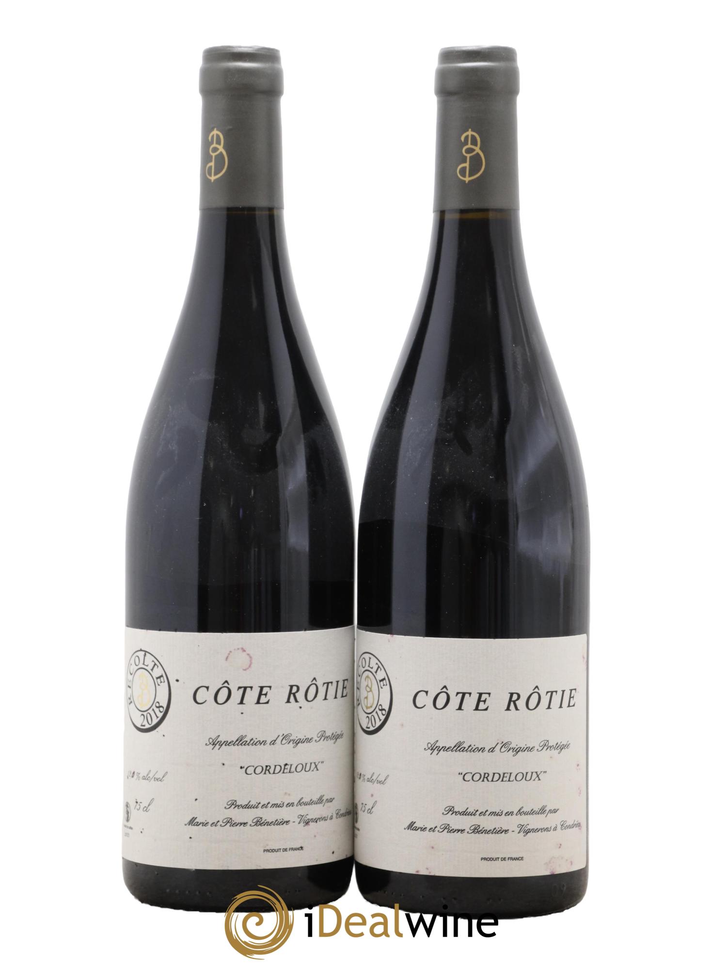 Côte-Rôtie Cordeloux Marie et Pierre Bénetière (Domaine) 2018 - Posten von 2 Flaschen - 0