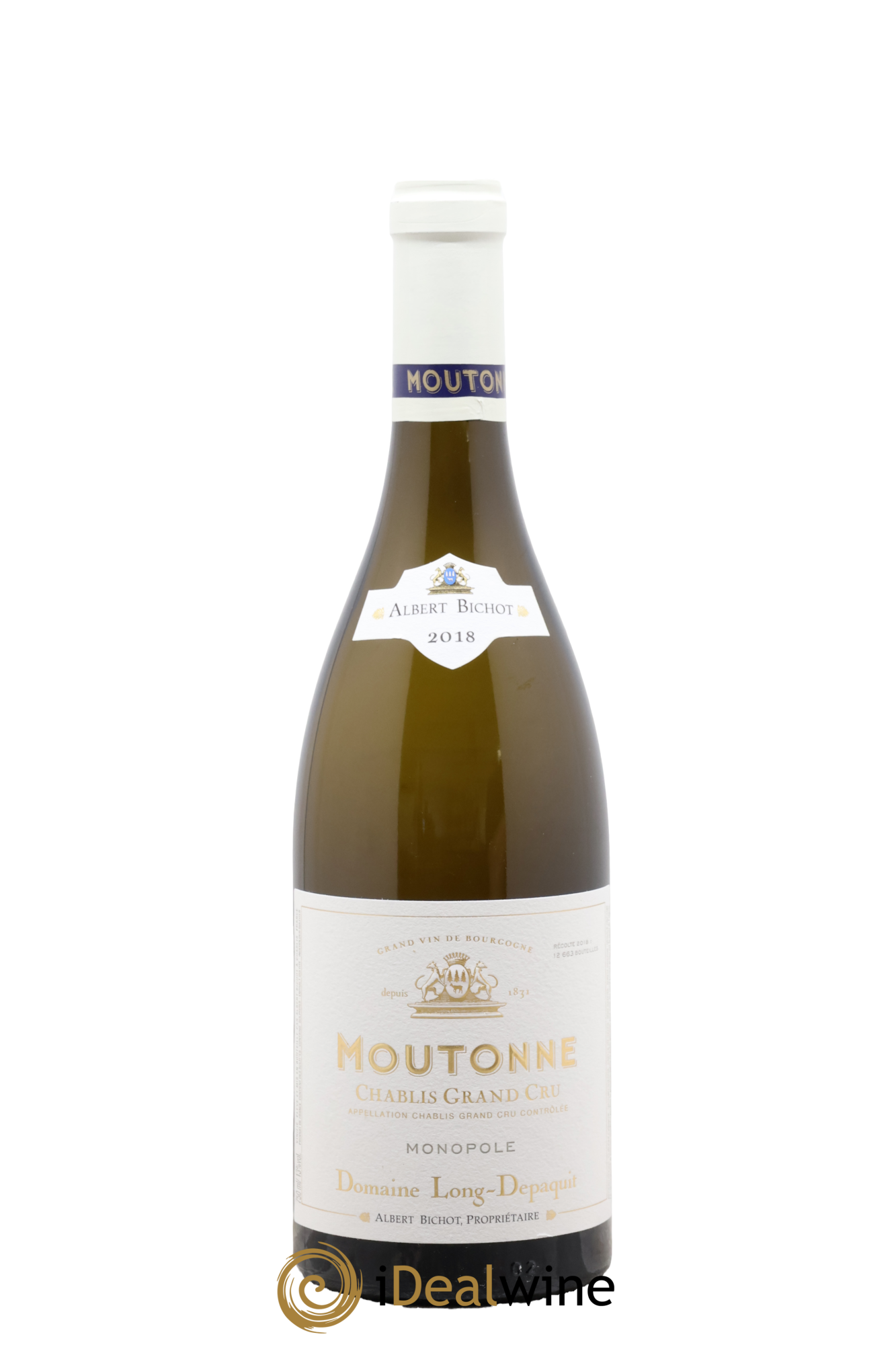 Chablis Grand Cru Moutonne Long Depaquit - Albert Bichot (Domaine) 2018 - Lot de 1 bouteille - 0