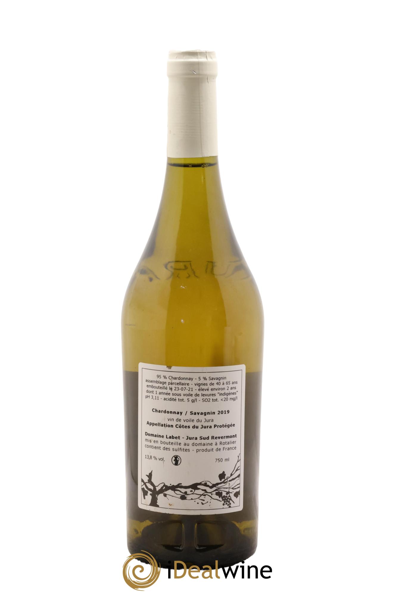 Côtes du Jura Vin de Voile Chardonnay-Savagnin cuvée de garde Romain - Julien  - Charline Labet 2019 - Lot de 1 bouteille - 1