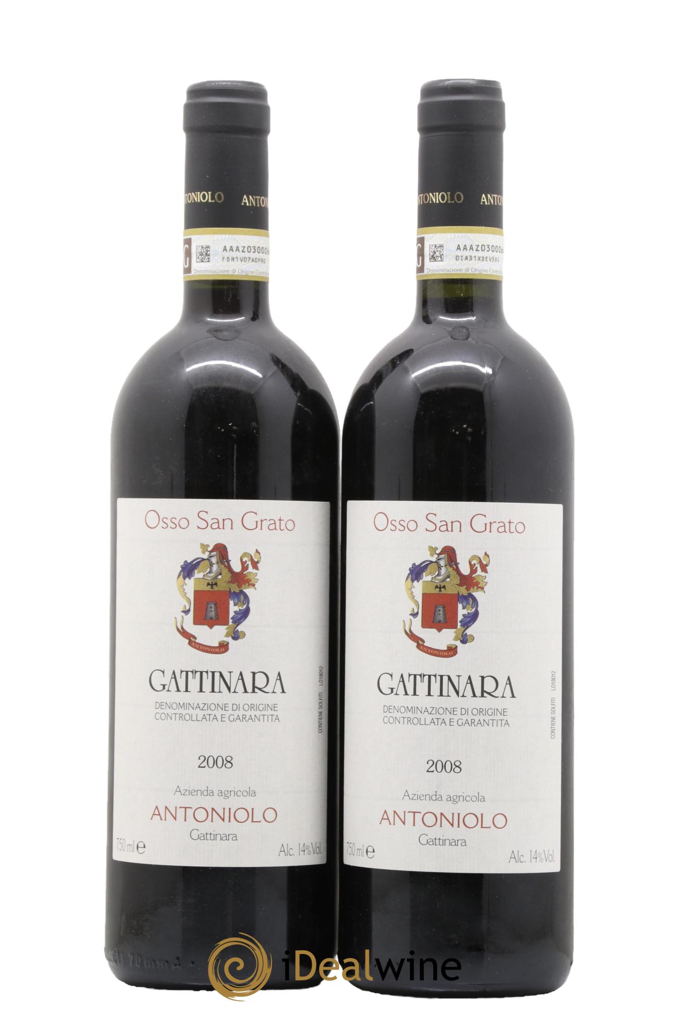Gattinara DOCG Osso San Grato Antoniolo 2008 - Lot de 2 bouteilles - 0