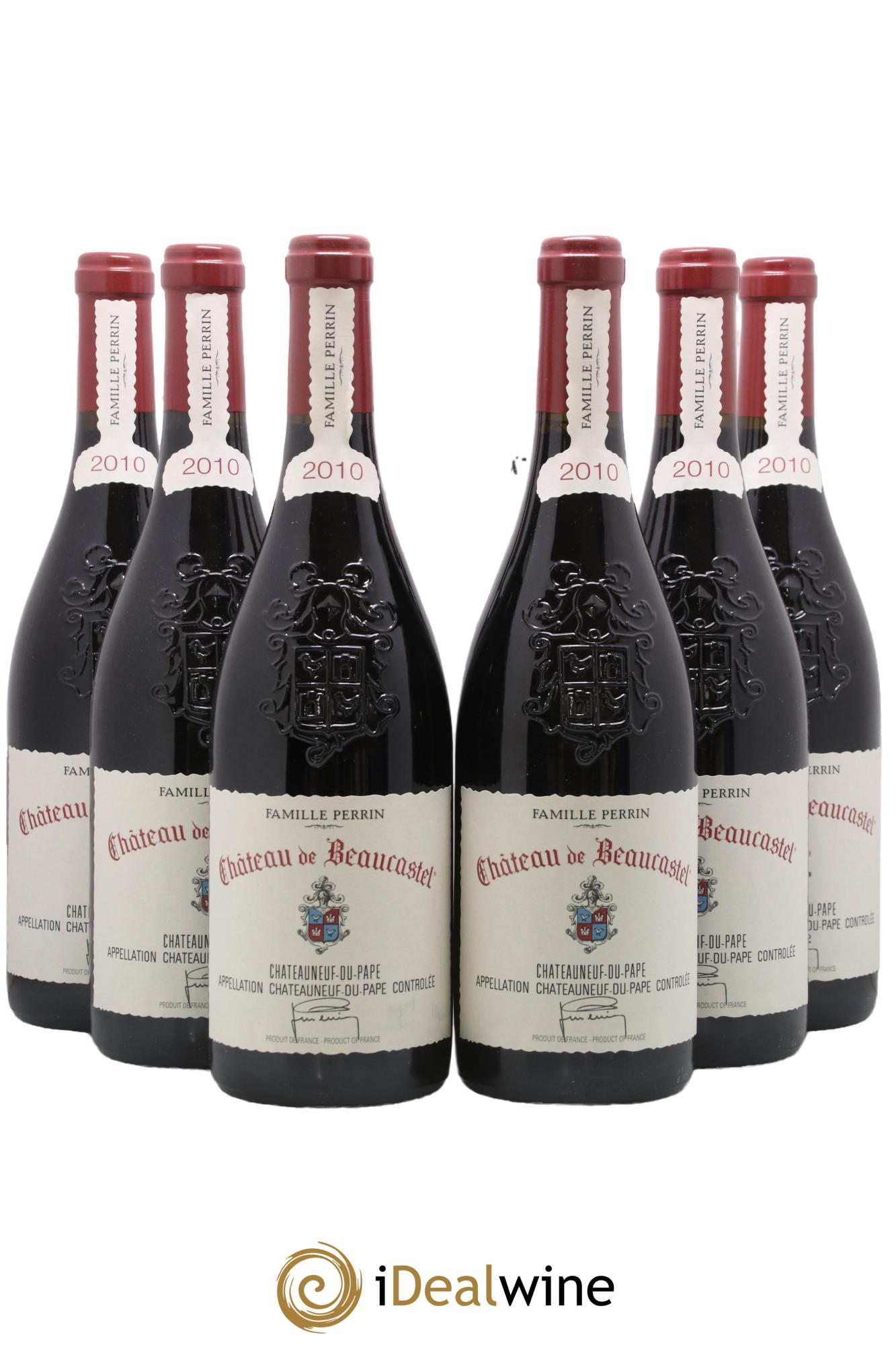 Châteauneuf-du-Pape Château de Beaucastel Famille Perrin 2010 - Lotto di 6 bottiglie - 0