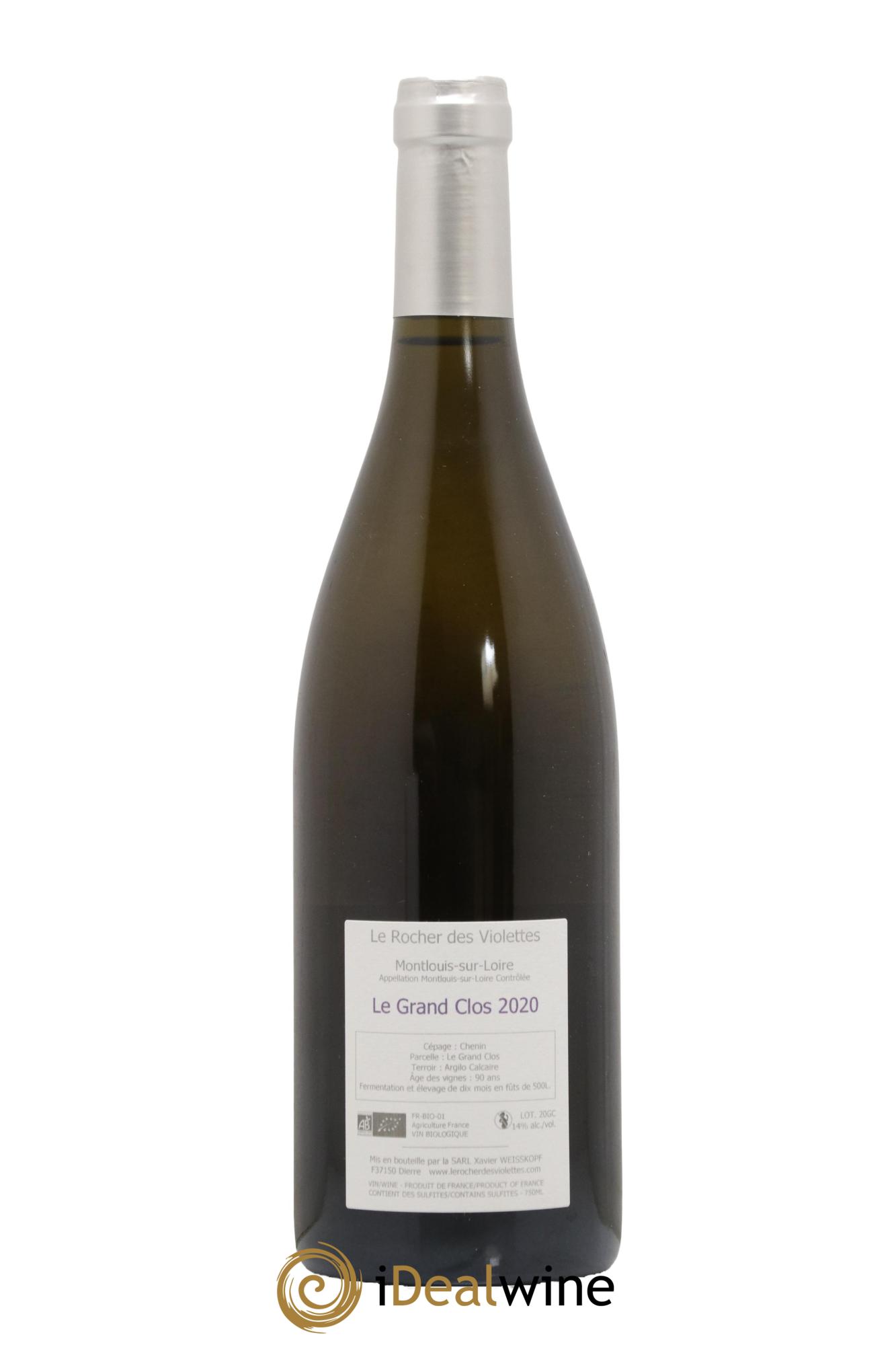 Montlouis-sur-Loire Le Grand Clos (anciennement La Négrette) Le Rocher des Violettes 2020 - Lot de 1 bouteille - 1