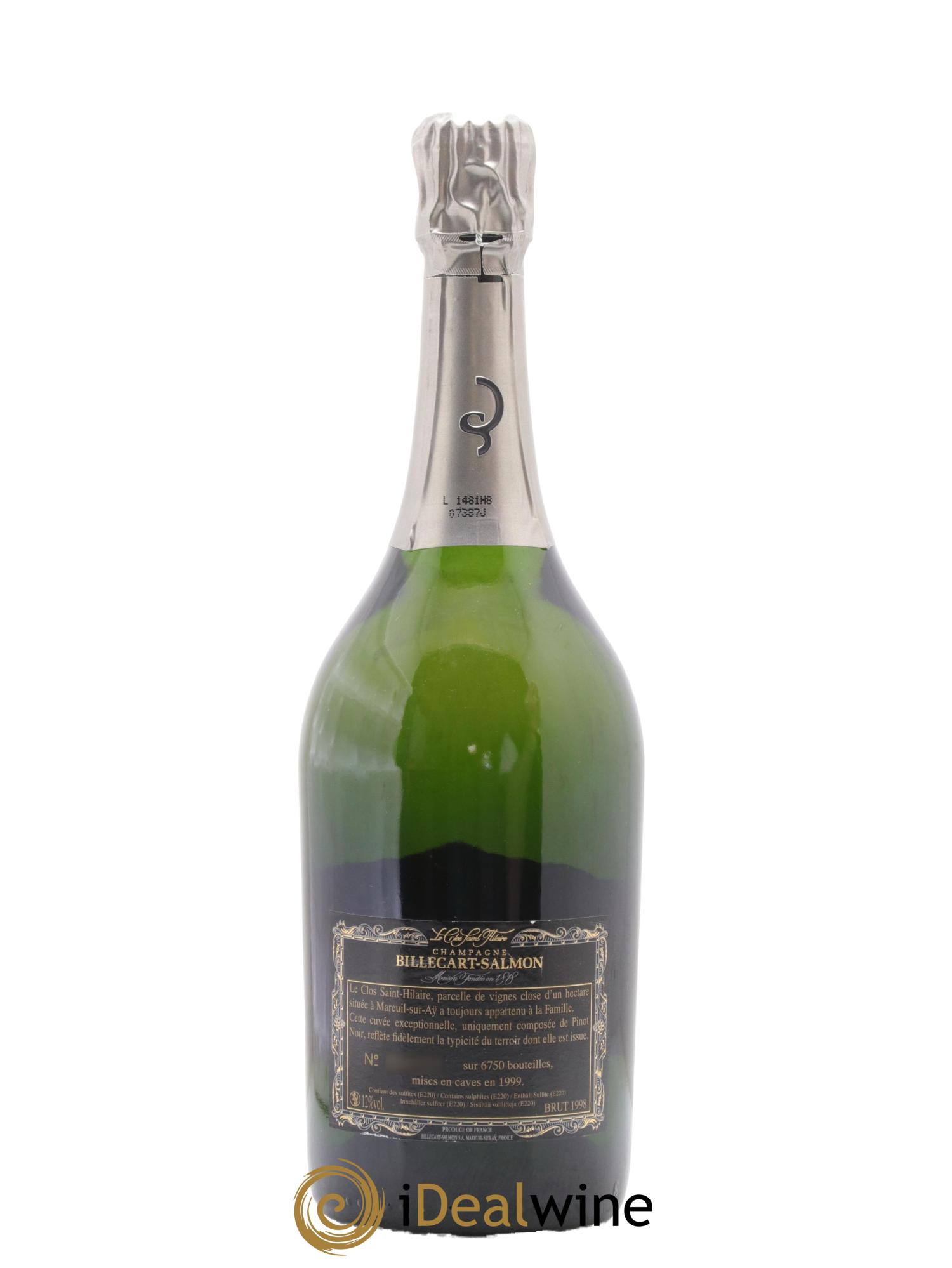 Le Clos Saint-Hilaire  Billecart-Salmon 1998 - Lot de 1 bouteille - 1