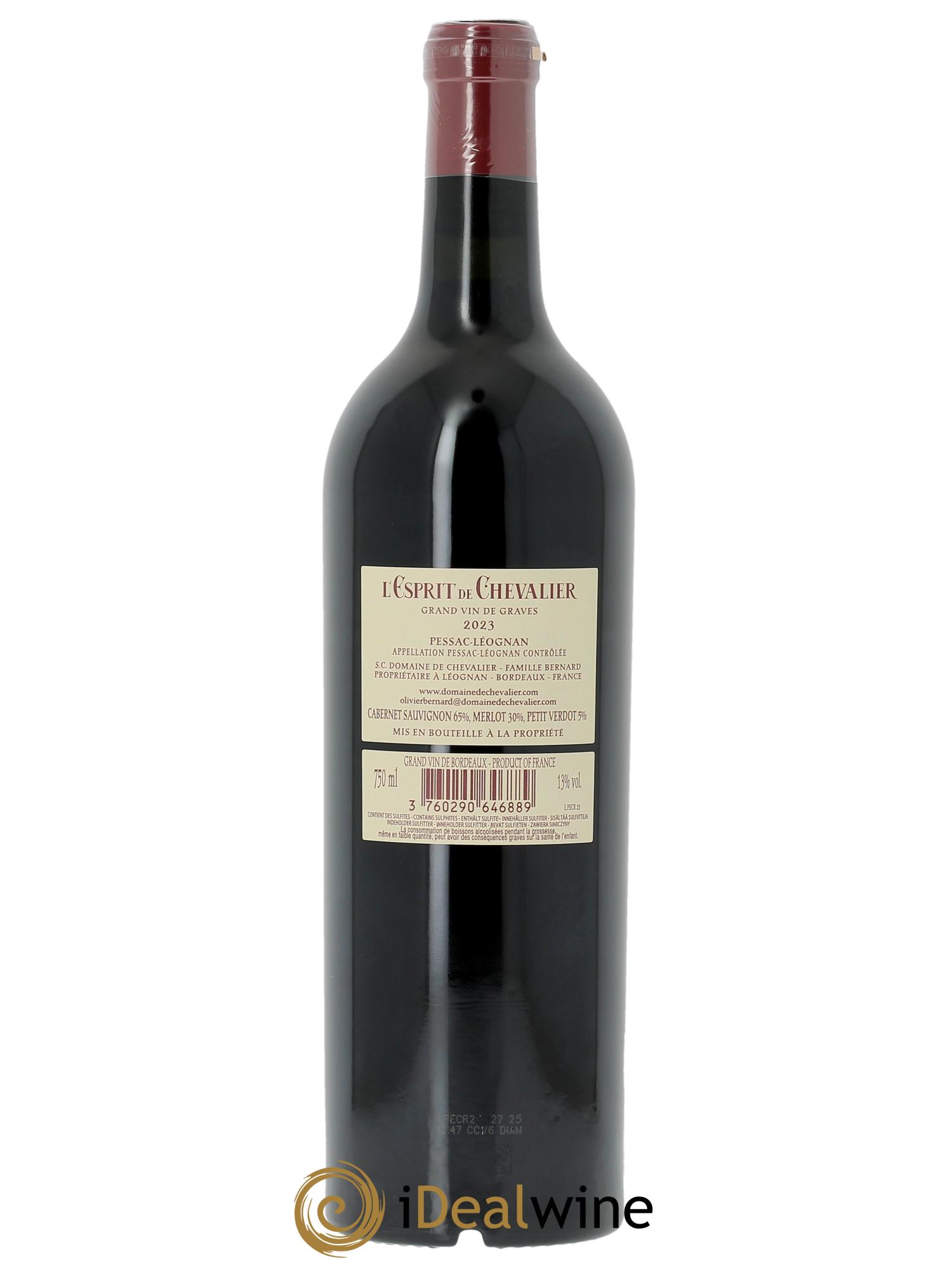 Esprit de Chevalier Second Vin  2023 - Lot of 1 bottle - 1