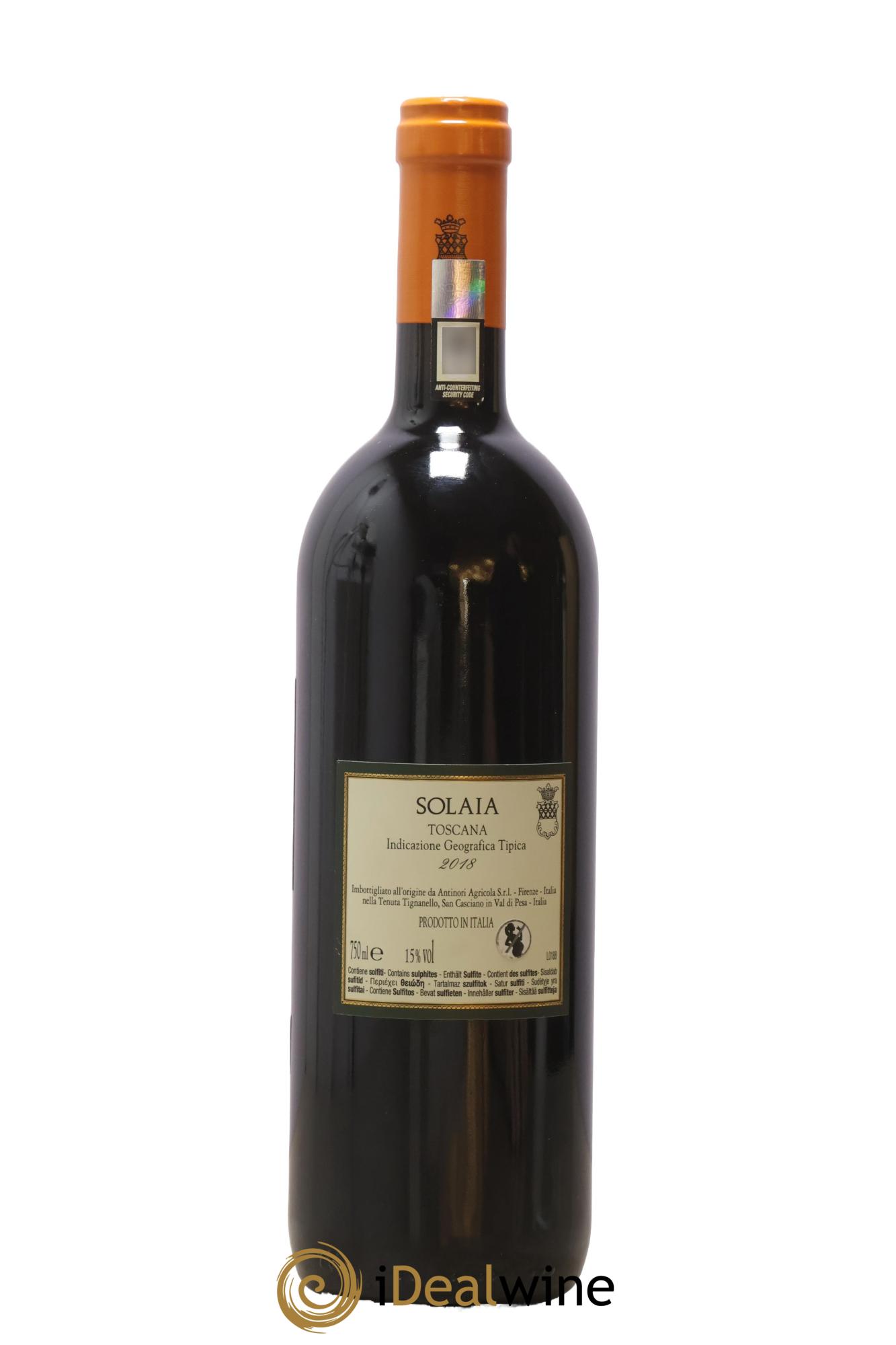 Toscana IGT Solaia Tenuta Tignanello - Marchesi Antinori 2018 - Lotto di 1 bottiglia - 1