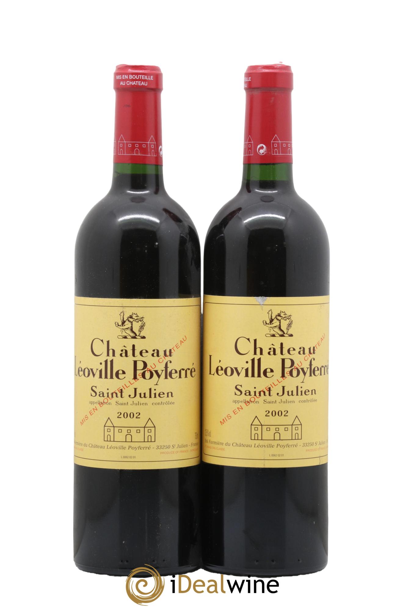 Château Léoville Poyferré 2ème Grand Cru Classé 2002 - Lot de 2 bouteilles - 0