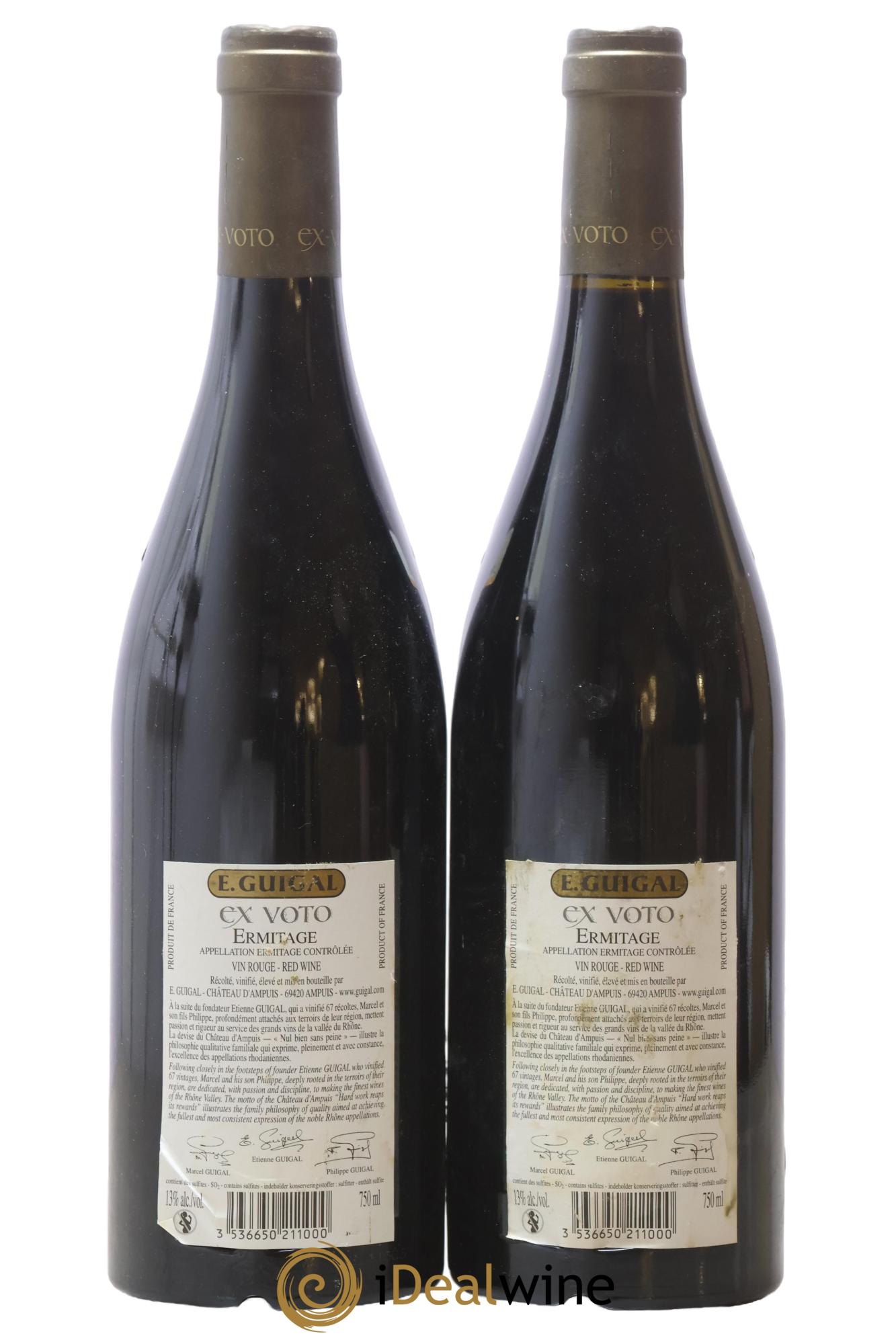 Ermitage Ex Voto Guigal 2009 - Lot of 2 bottles - 1