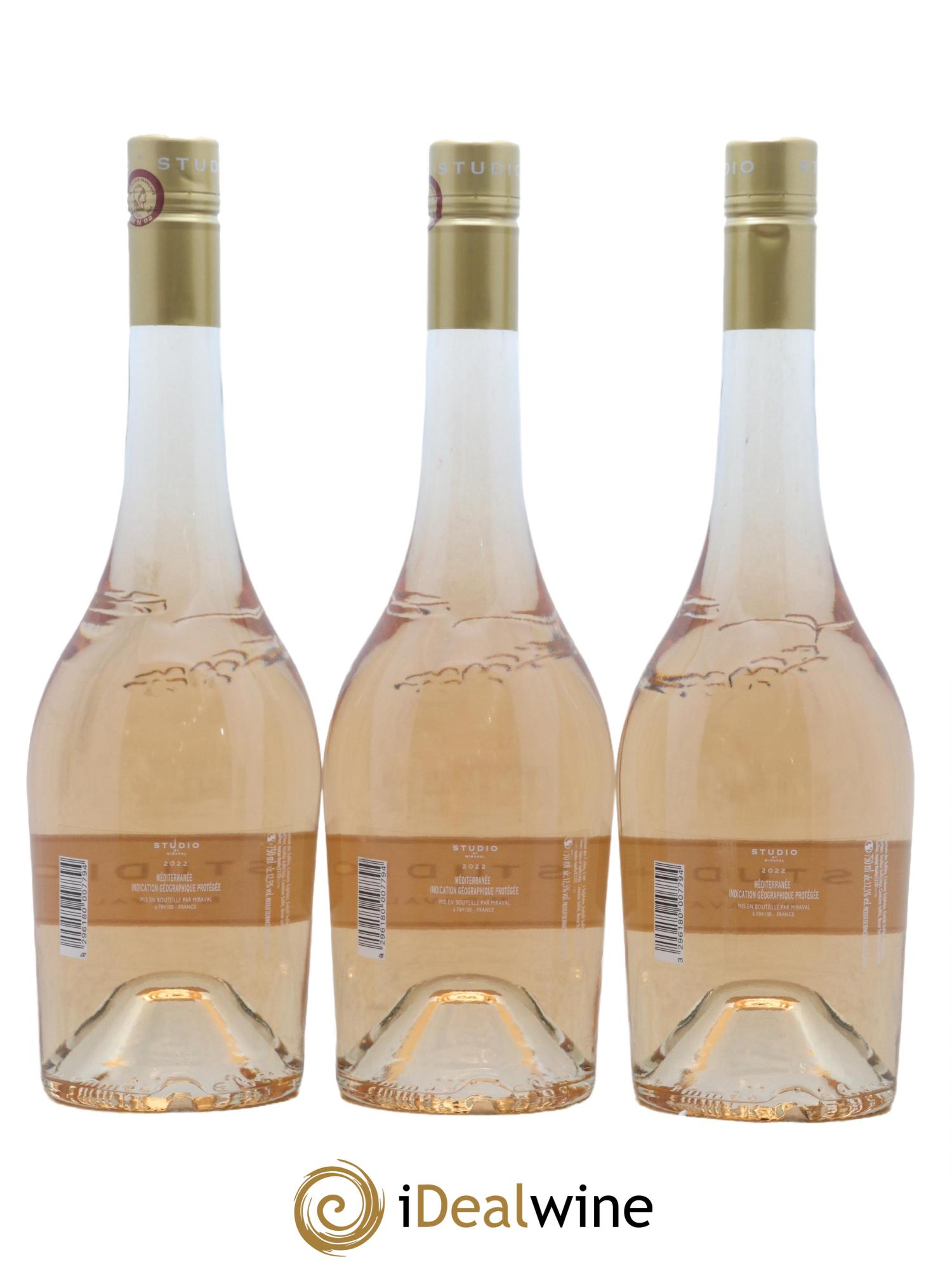 IGP Méditerranée  Studio By Miraval  2022 - Lot of 3 bottles - 1