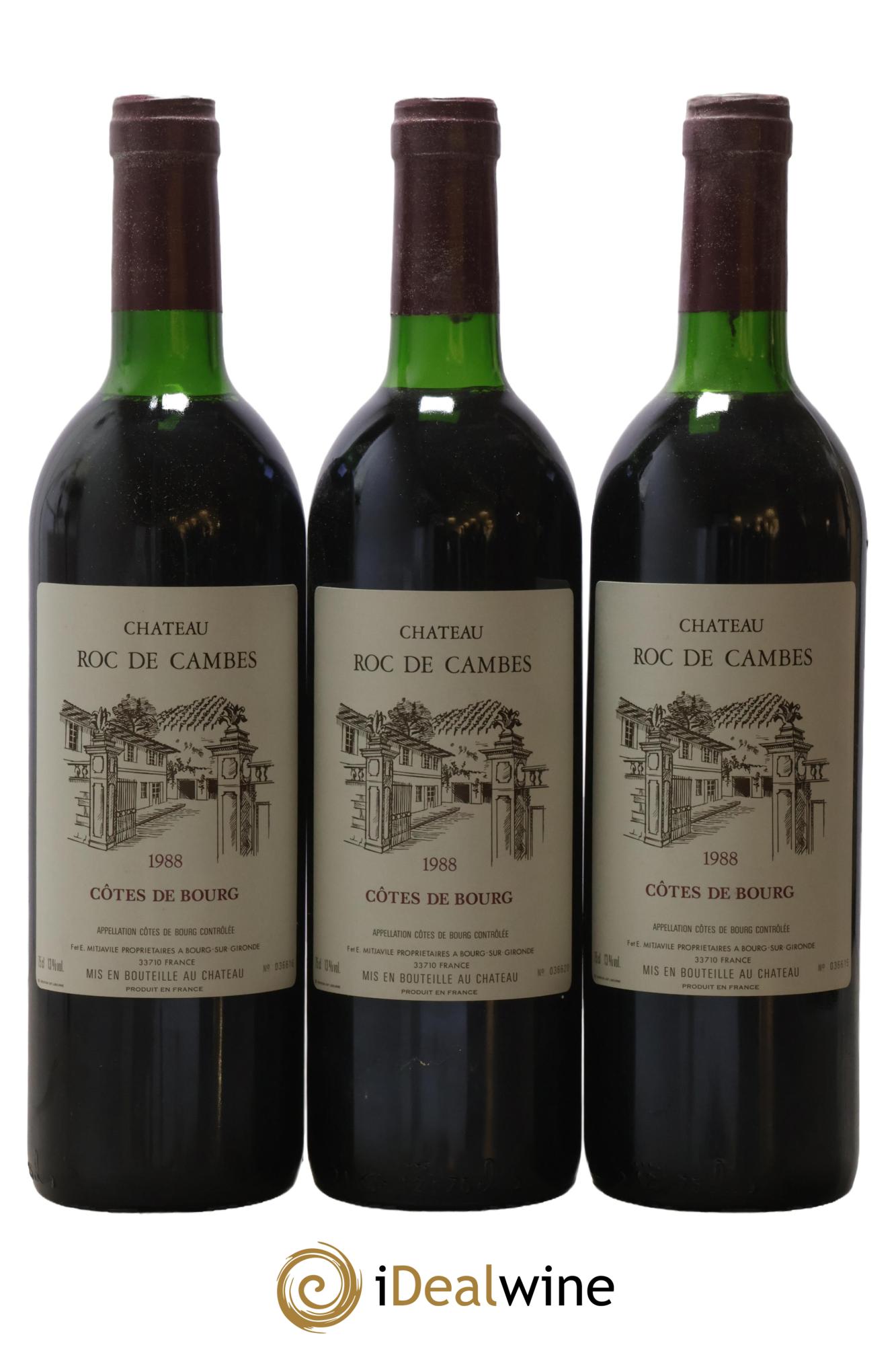 Roc de Cambes 1988 - Lot de 3 bouteilles - 0