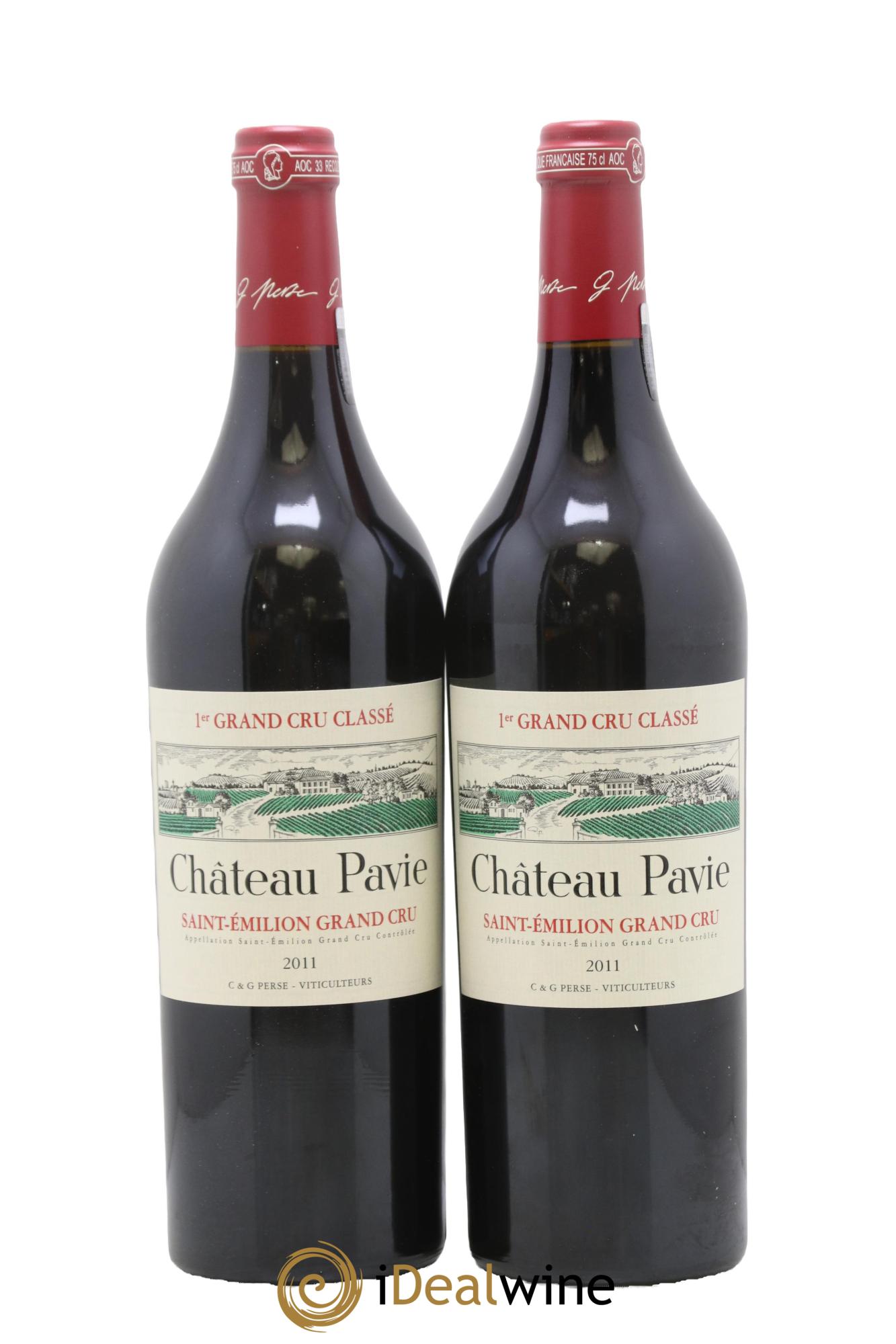 Château Pavie 1er Grand Cru Classé A 2011 - Lotto di 2 bottiglie - 0