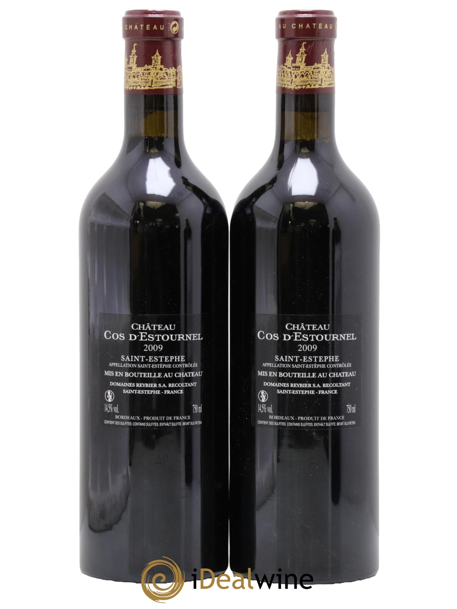 Cos d'Estournel 2ème Grand Cru Classé 2009 - Posten von 2 Flaschen - 1