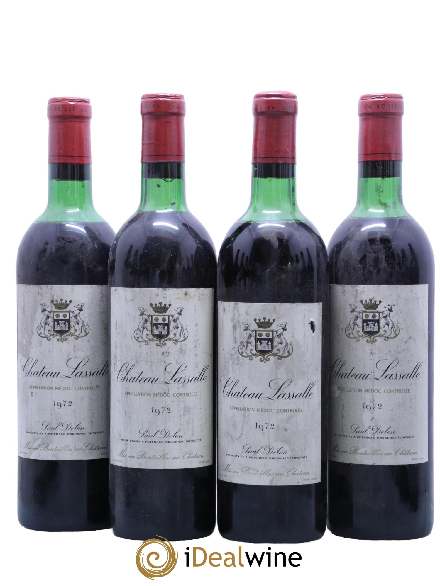 Médoc Chateau Lassalle 1972 - Lot de 4 bouteilles - 0