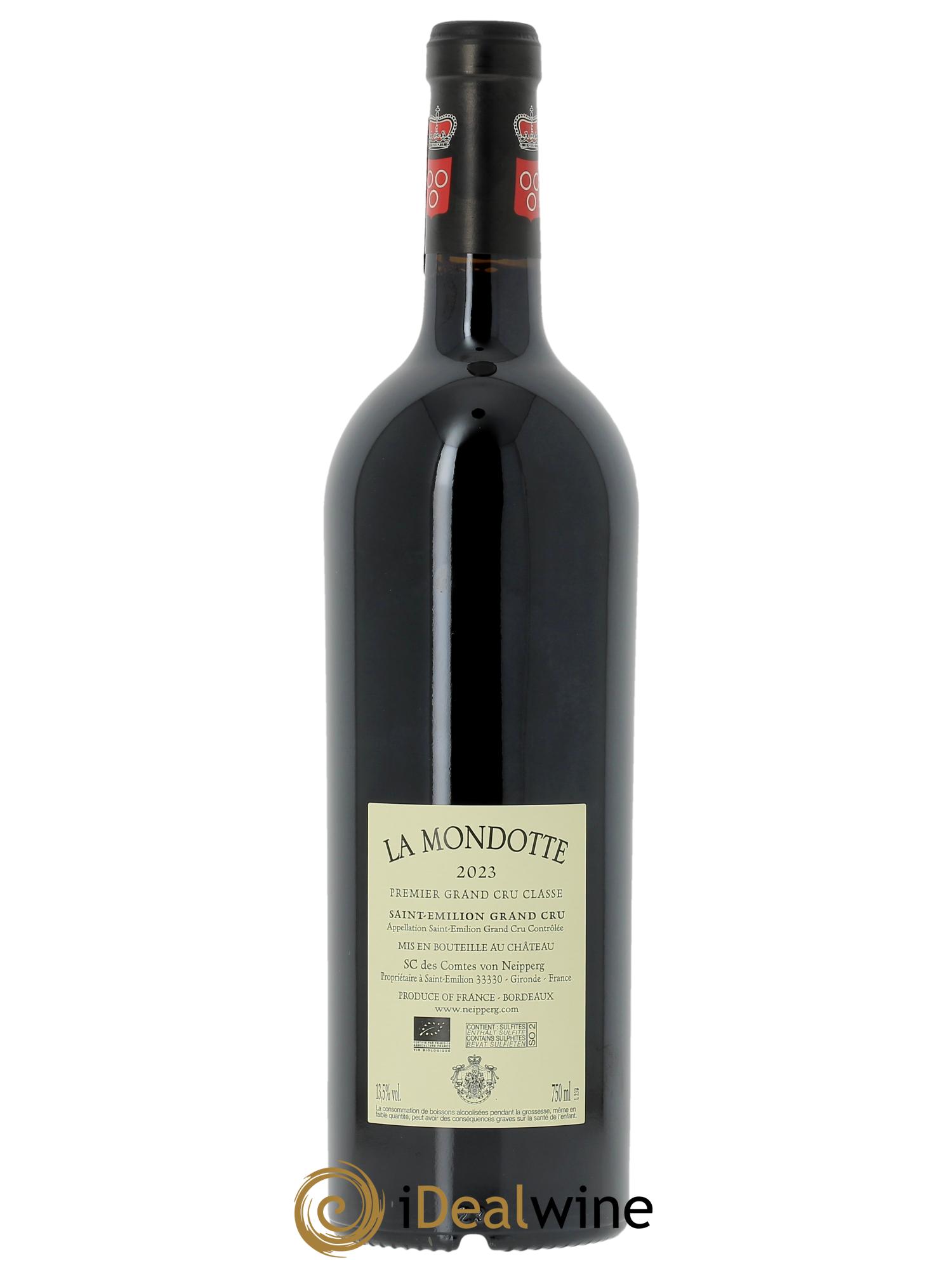 La Mondotte 1er Grand Cru Classé B depuis 2012 (CBO à partir de 6 bts) 2023 - Lot de 1 bouteille - 1