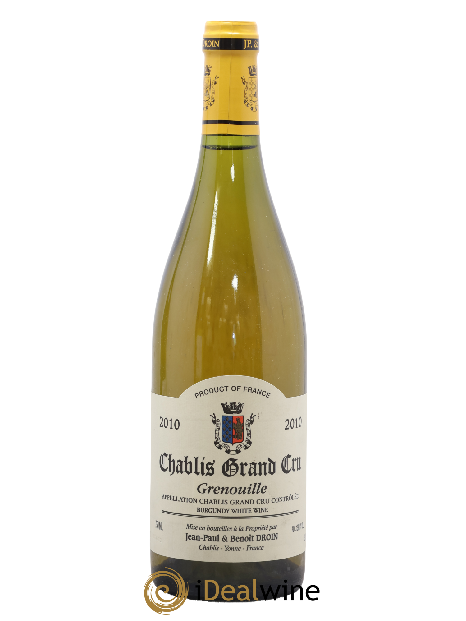 Chablis Grand Cru Grenouilles Jean-Paul & Benoît Droin (Domaine) 2010 - Lot de 1 bouteille - 0