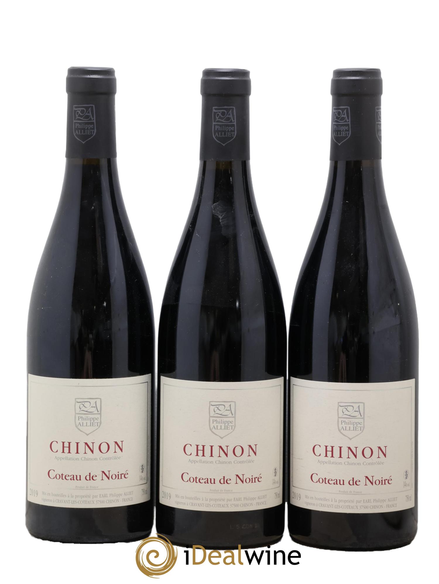Chinon Coteau de Noiré Philippe Alliet 2019 - Lot de 3 bouteilles - 0