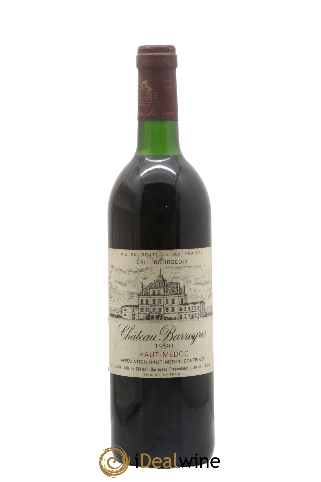 Château Barreyres Cru Bourgeois 1990 - Posten von 1 Flasche - 0
