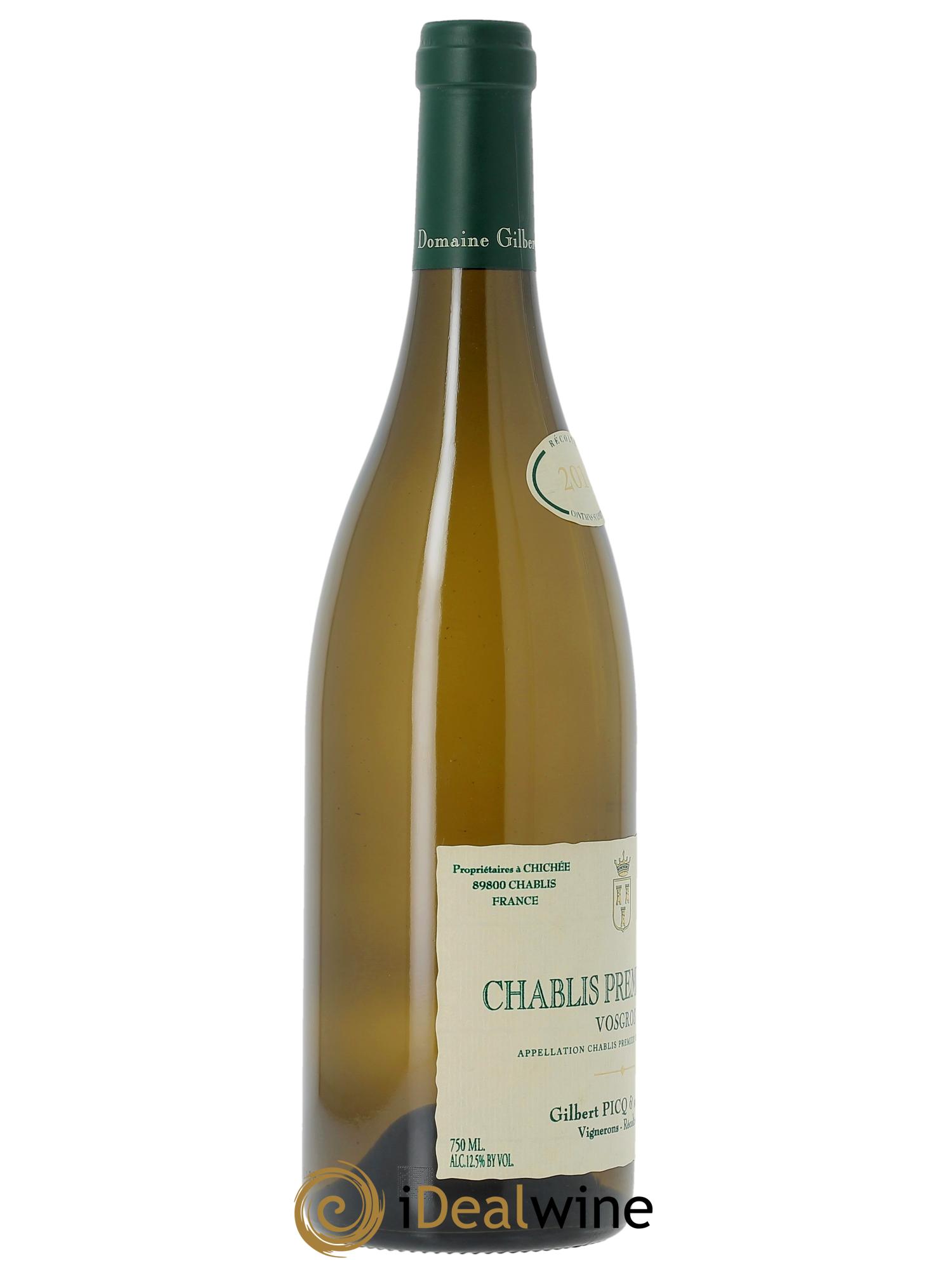 Chablis 1er Cru Vosgros Gilbert Picq et Fils 2014 - Lot de 1 bouteille - 1