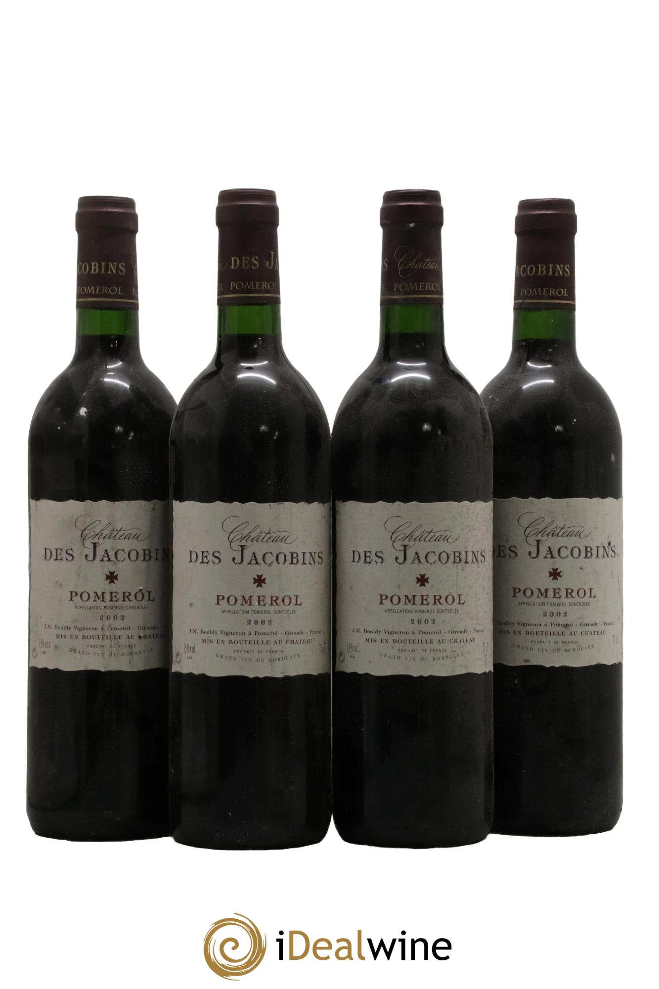 Pomerol Château des Jacobins 2002 - Lot de 4 bouteilles - 0