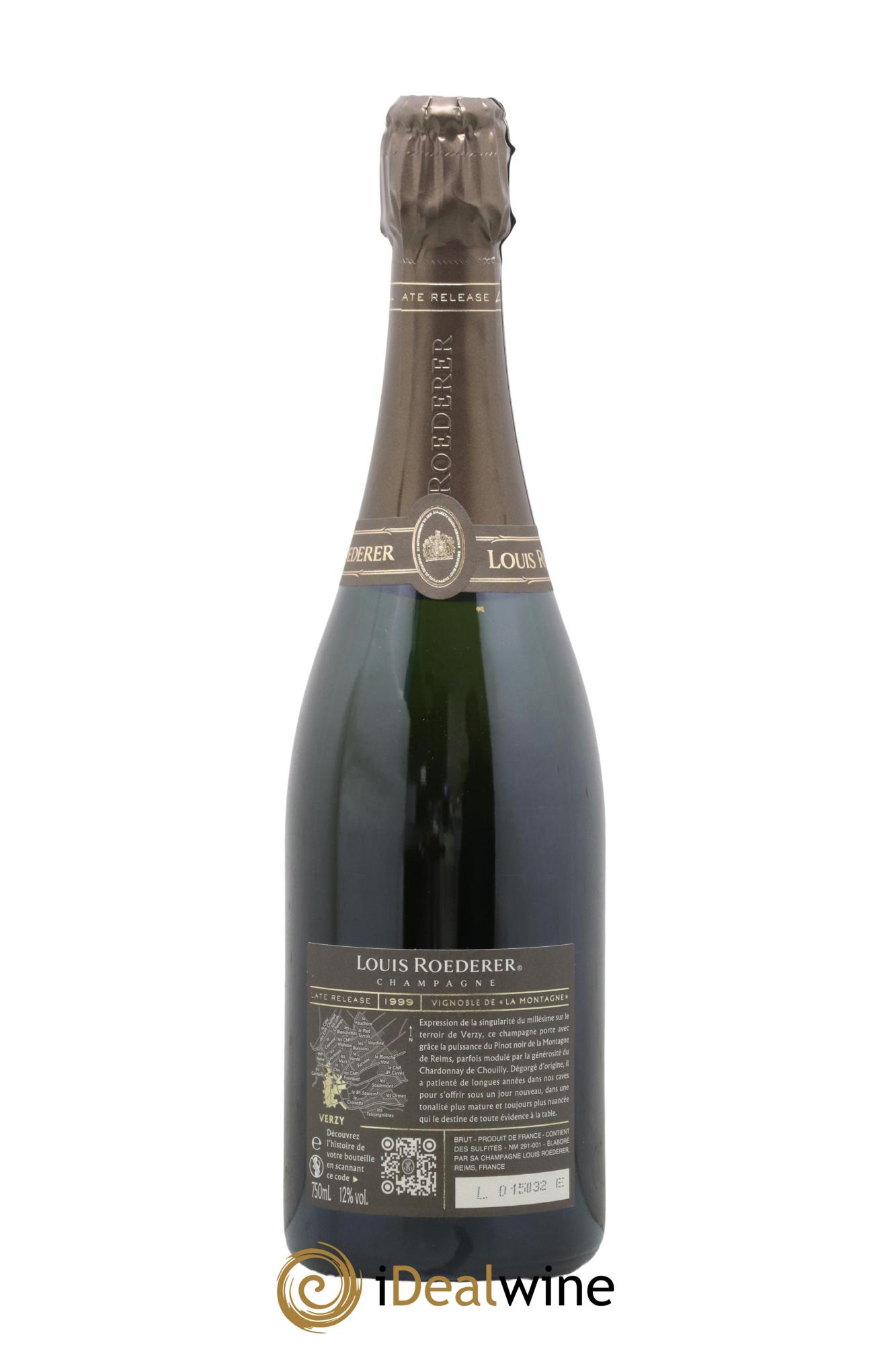 Late Release Louis Roederer 1999 - Posten von 1 Flasche - 2