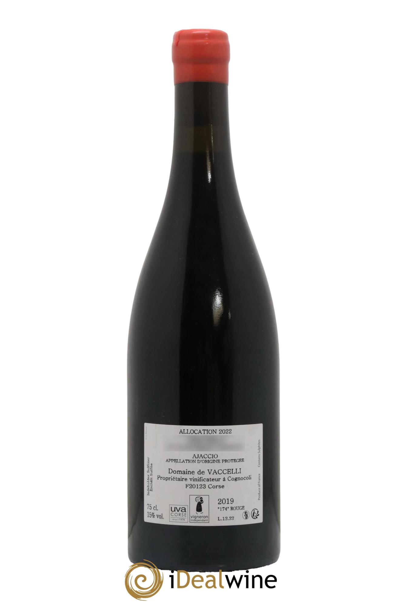 Ajaccio Granit 174 Vaccelli 2019 - Lot de 1 bouteille - 1