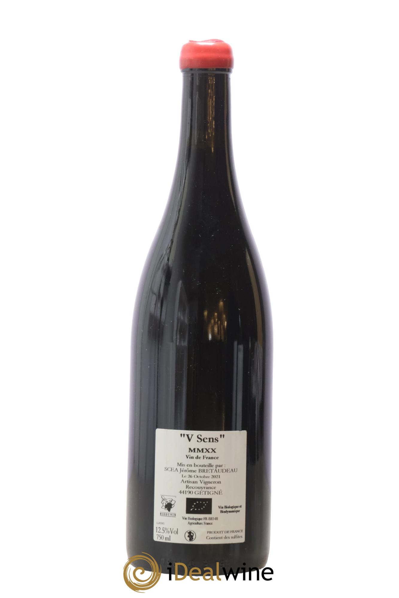 Vin de France V Sens Jérôme Bretaudeau - Domaine de Bellevue 2020 - Lot de 1 bouteille - 1