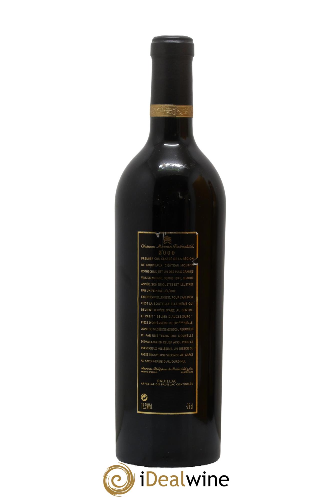 Château Mouton Rothschild 1er Grand Cru Classé 2000 - Lot de 1 bouteille - 1
