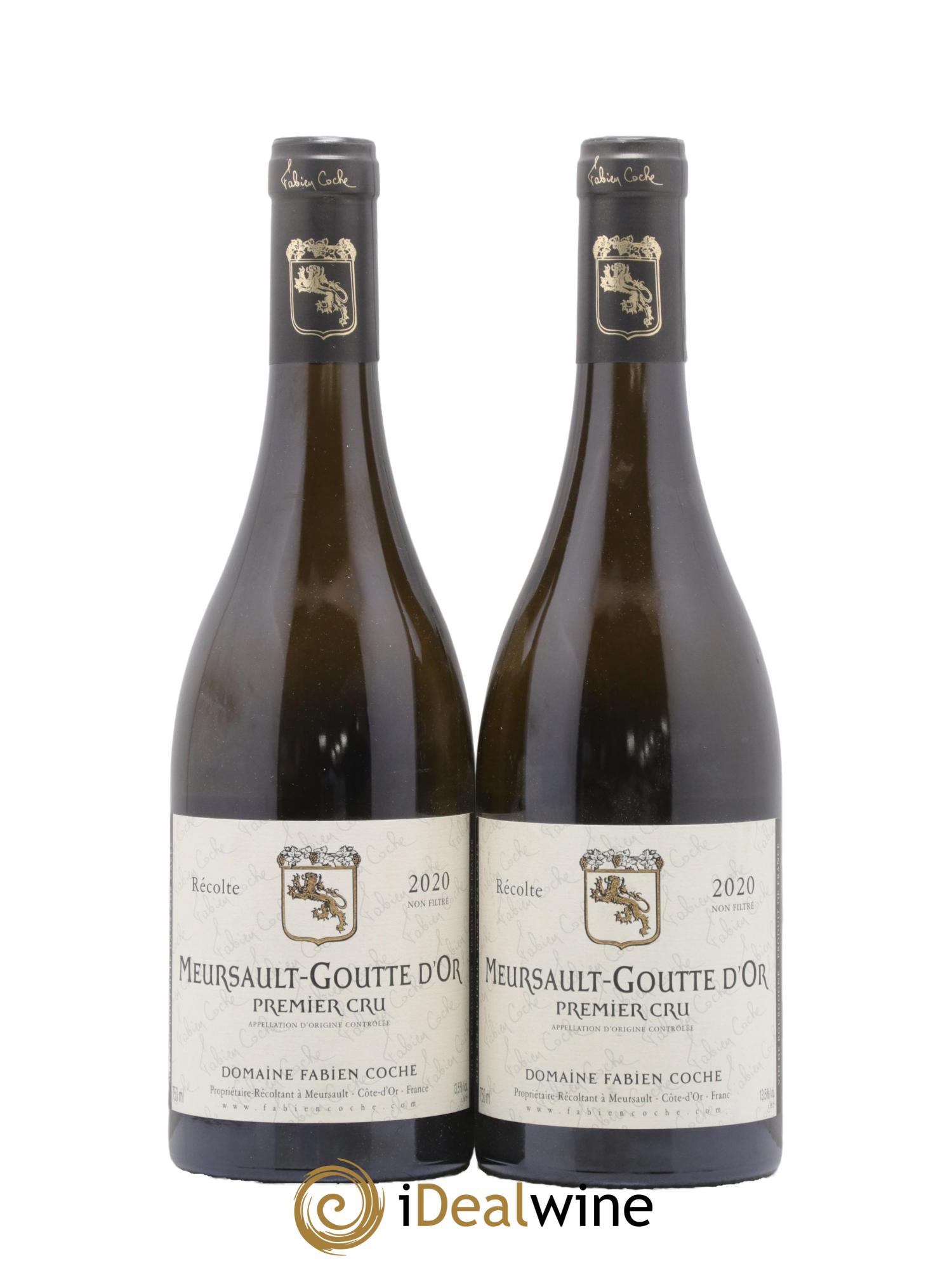 Meursault 1er Cru Goutte d'Or Coche-Bizouard 2020 - Lot of 2 bottles - 0