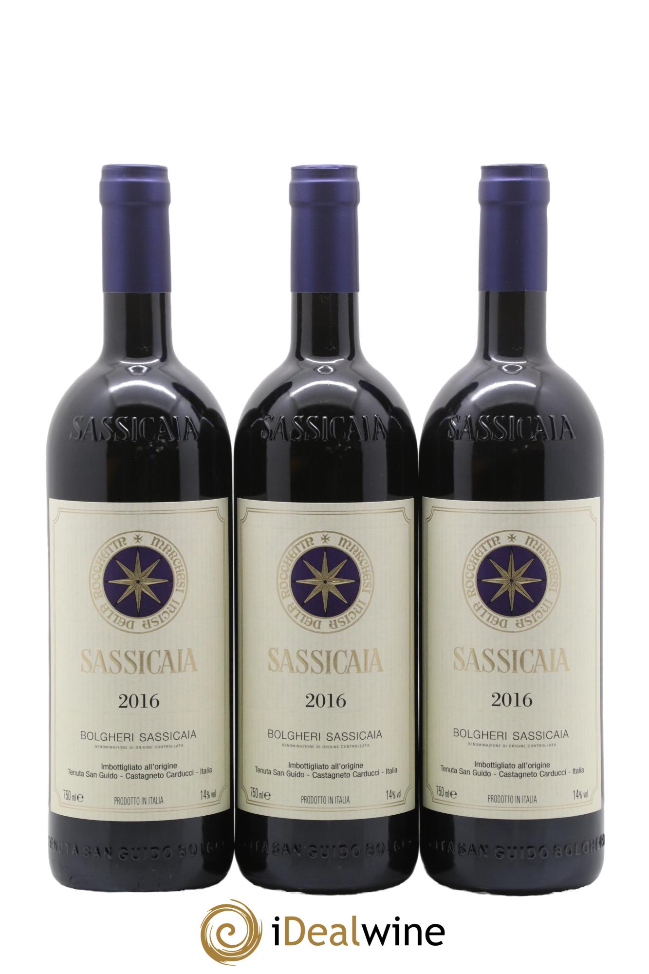 Bolgheri DOC Sassicaia Tenuta San Guido 2016 - Lotto di 6 bottiglie - 1