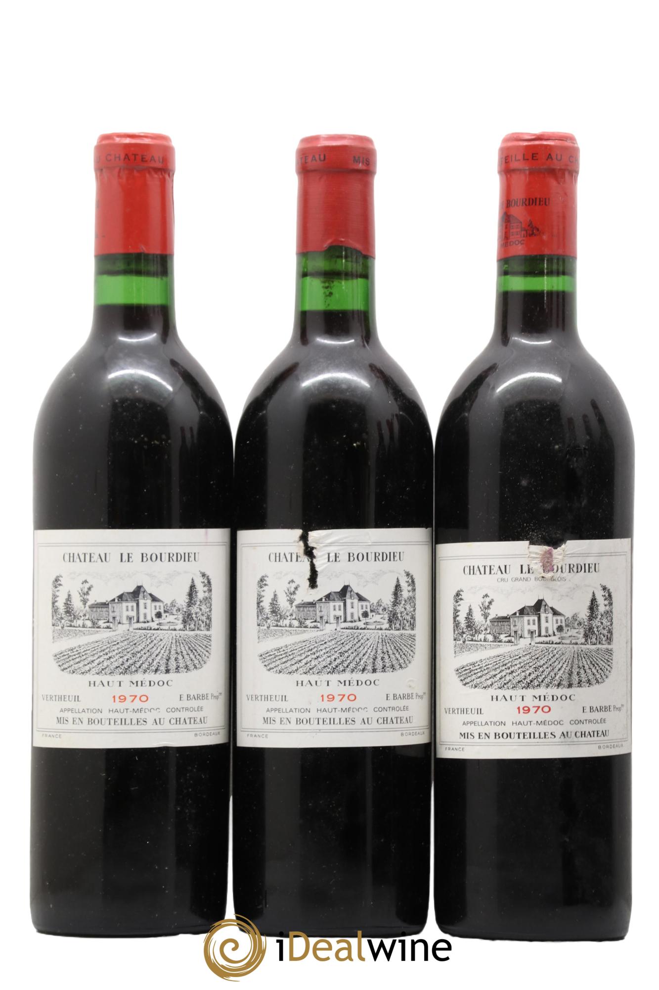 Château le Bourdieu Cru Bourgeois 1970 - Lot de 6 bouteilles - 1