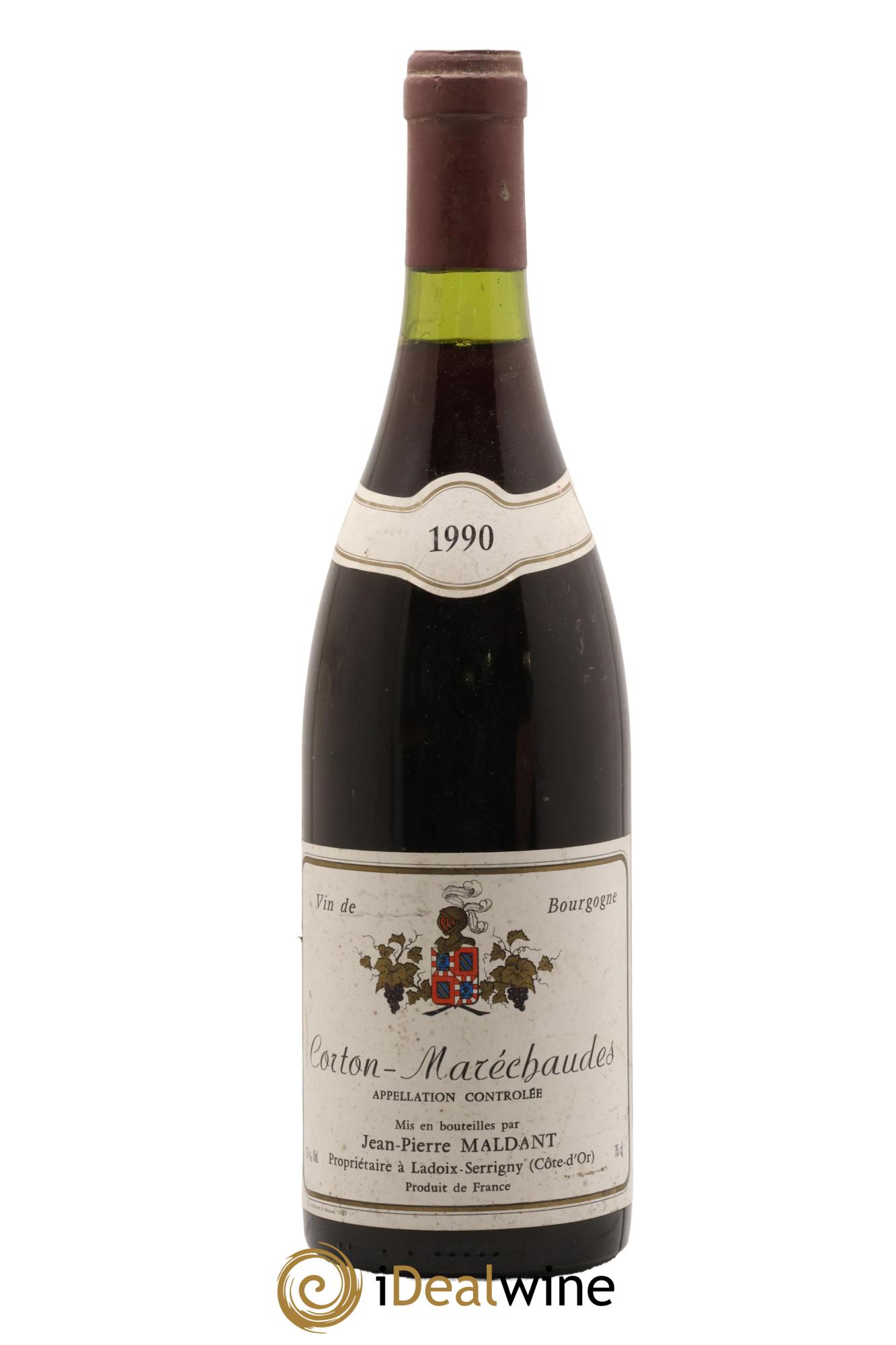 Corton Grand Cru Les Maréchaudes Jean-Pierre Maldant 1990 - Lot de 1 bouteille - 0