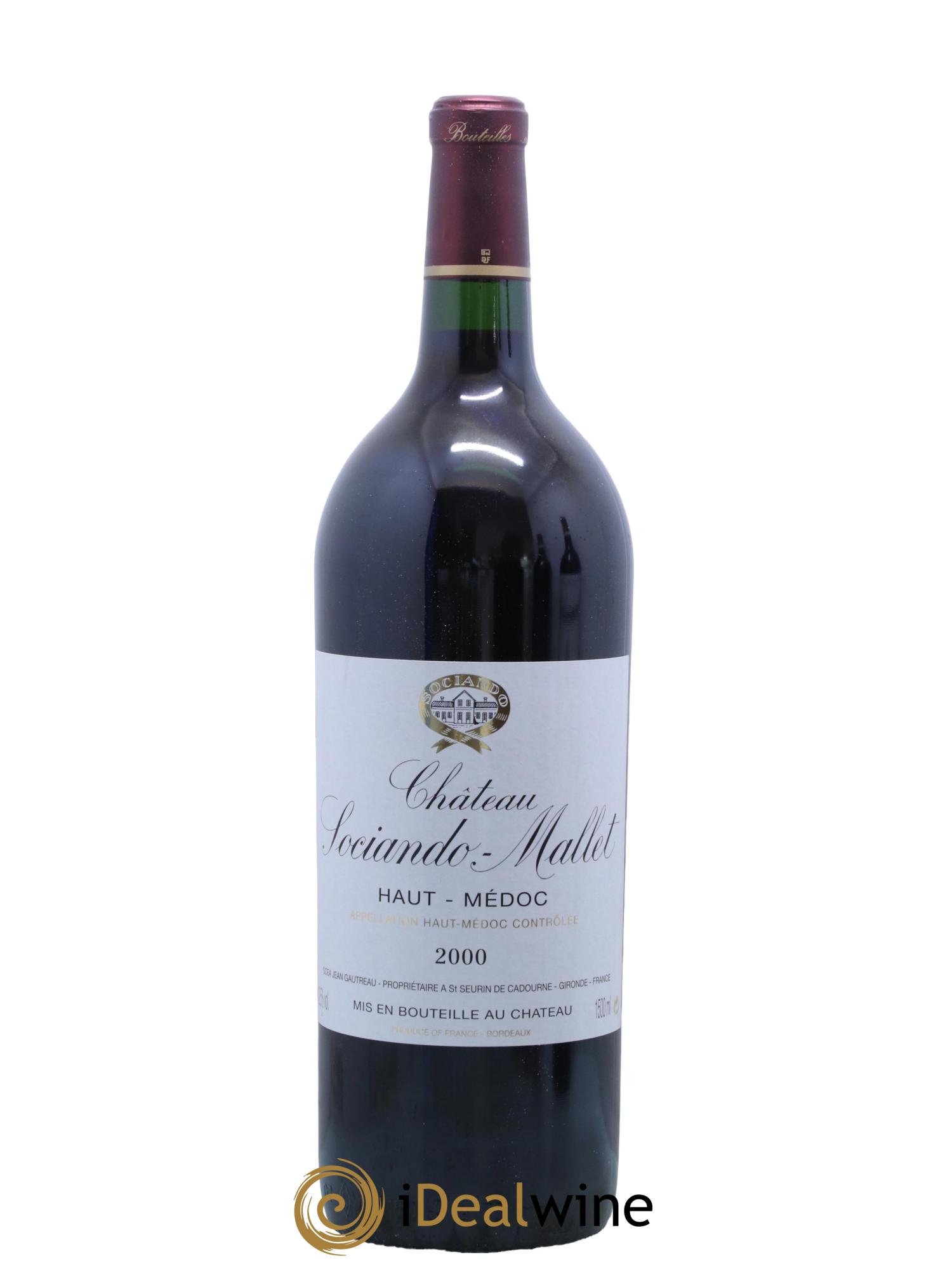 Château Sociando Mallet 2000 - Lot de 1 magnum - 0