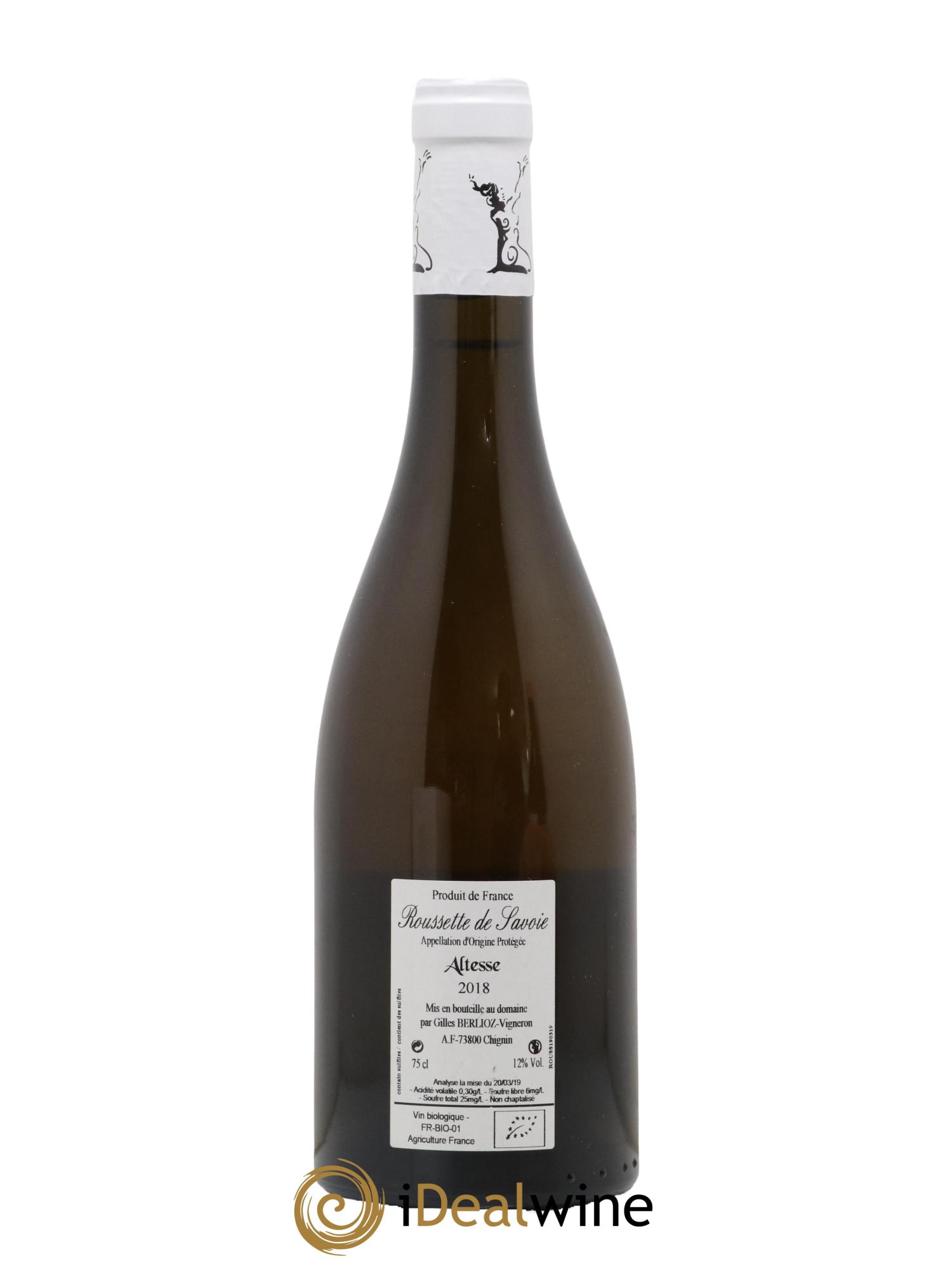 Roussette de Savoie El Hem Gilles Berlioz 2018 - Posten von 1 Flasche - 1