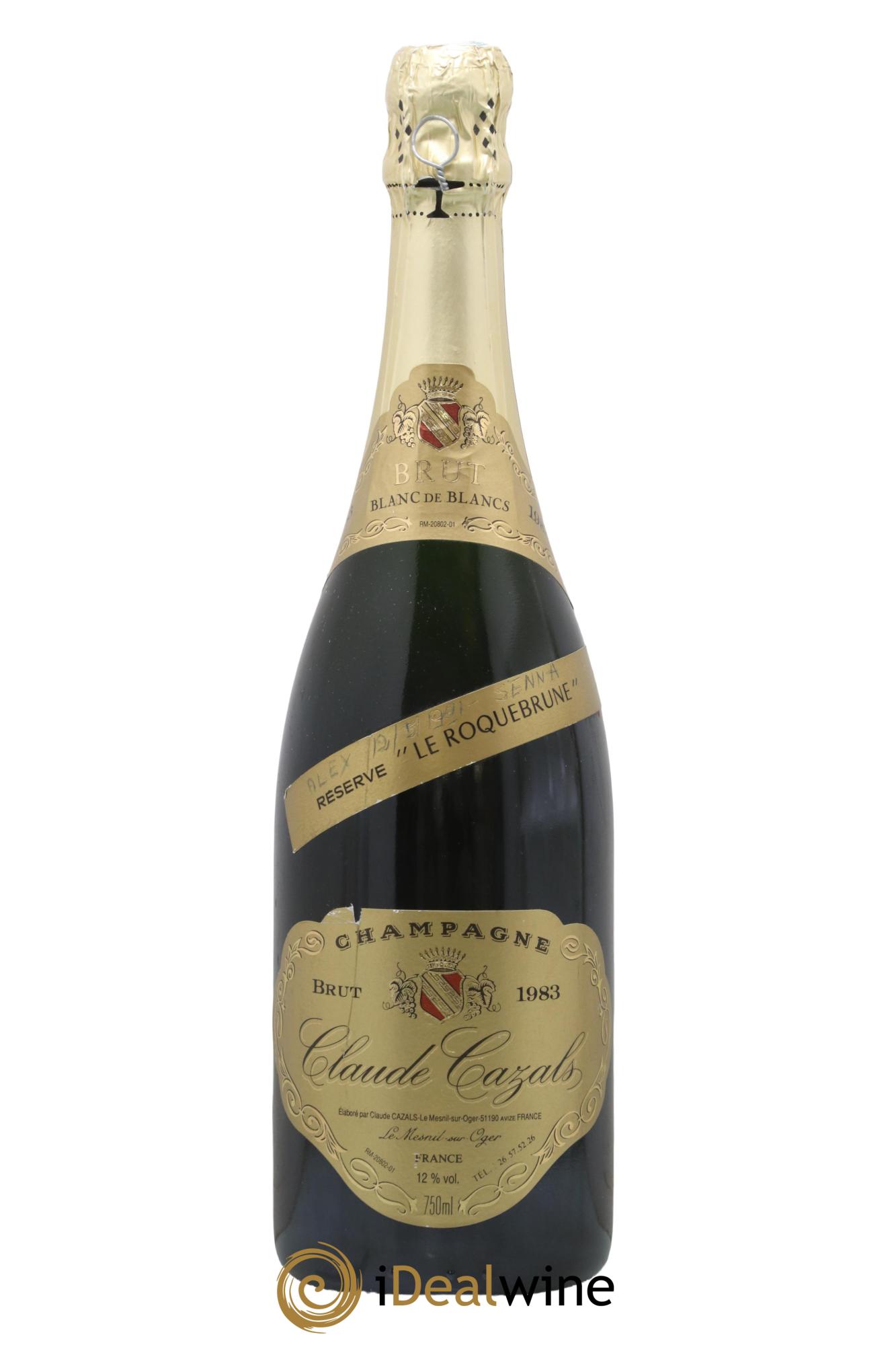 Champagne Brut Réserve Le Roquebrune Claude Cazals 1983 - Lot de 1 bouteille - 0