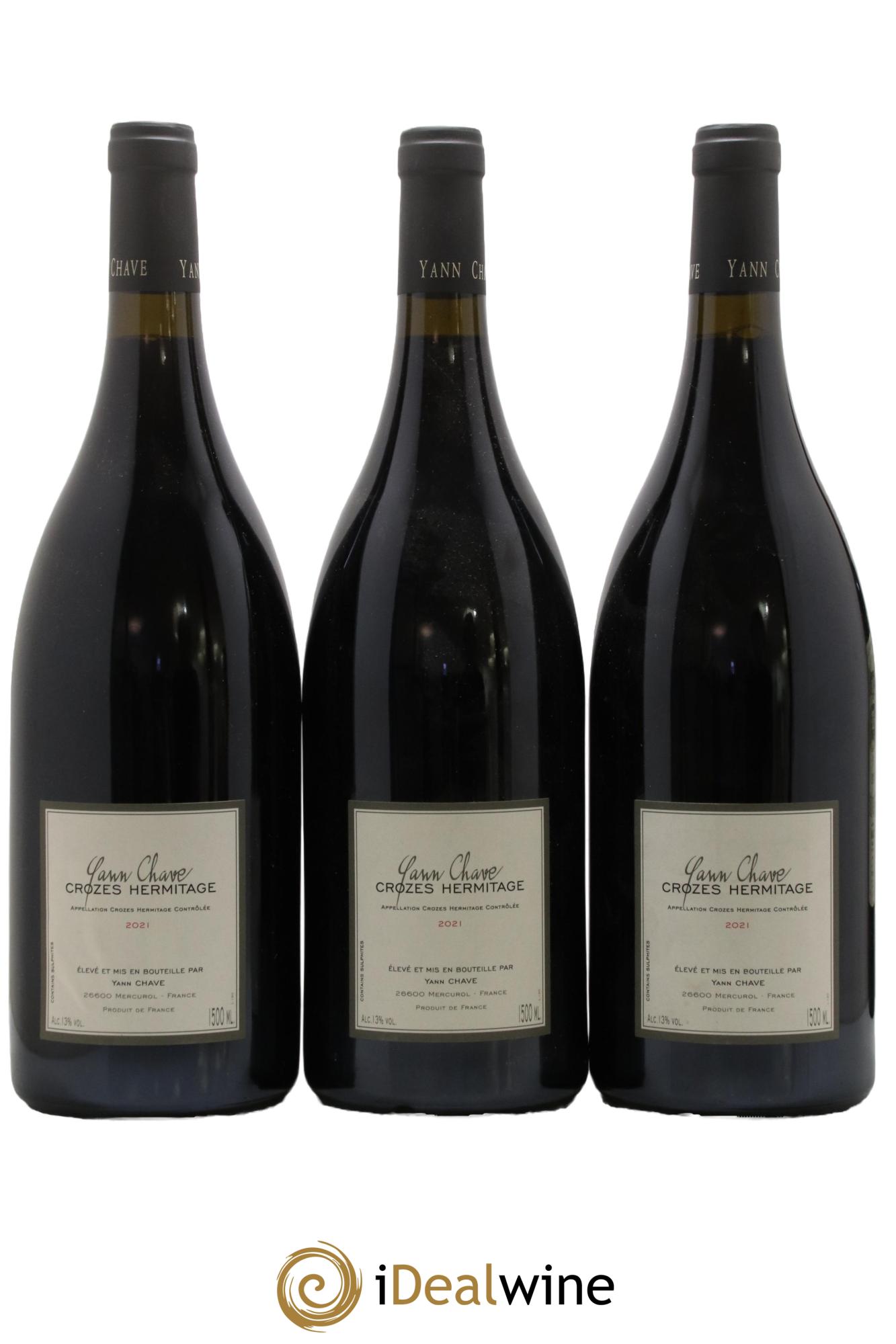 Crozes-Hermitage Yann Chave 2021 - Lot of 3 magnums - 0