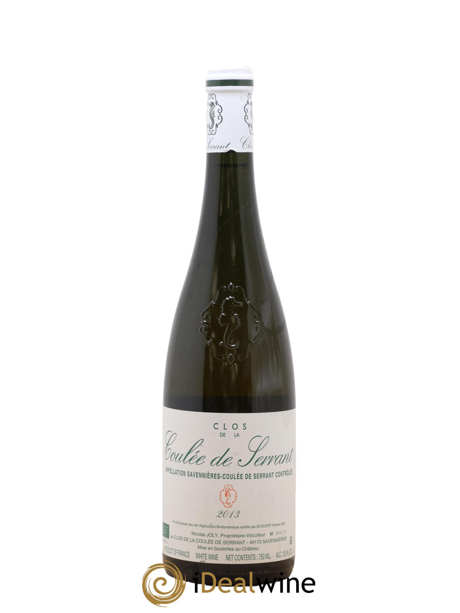 Savennières Clos de la Coulée de Serrant Vignobles de la Coulée de Serrant - Nicolas Joly 2013 - Lot de 1 bouteille - 0