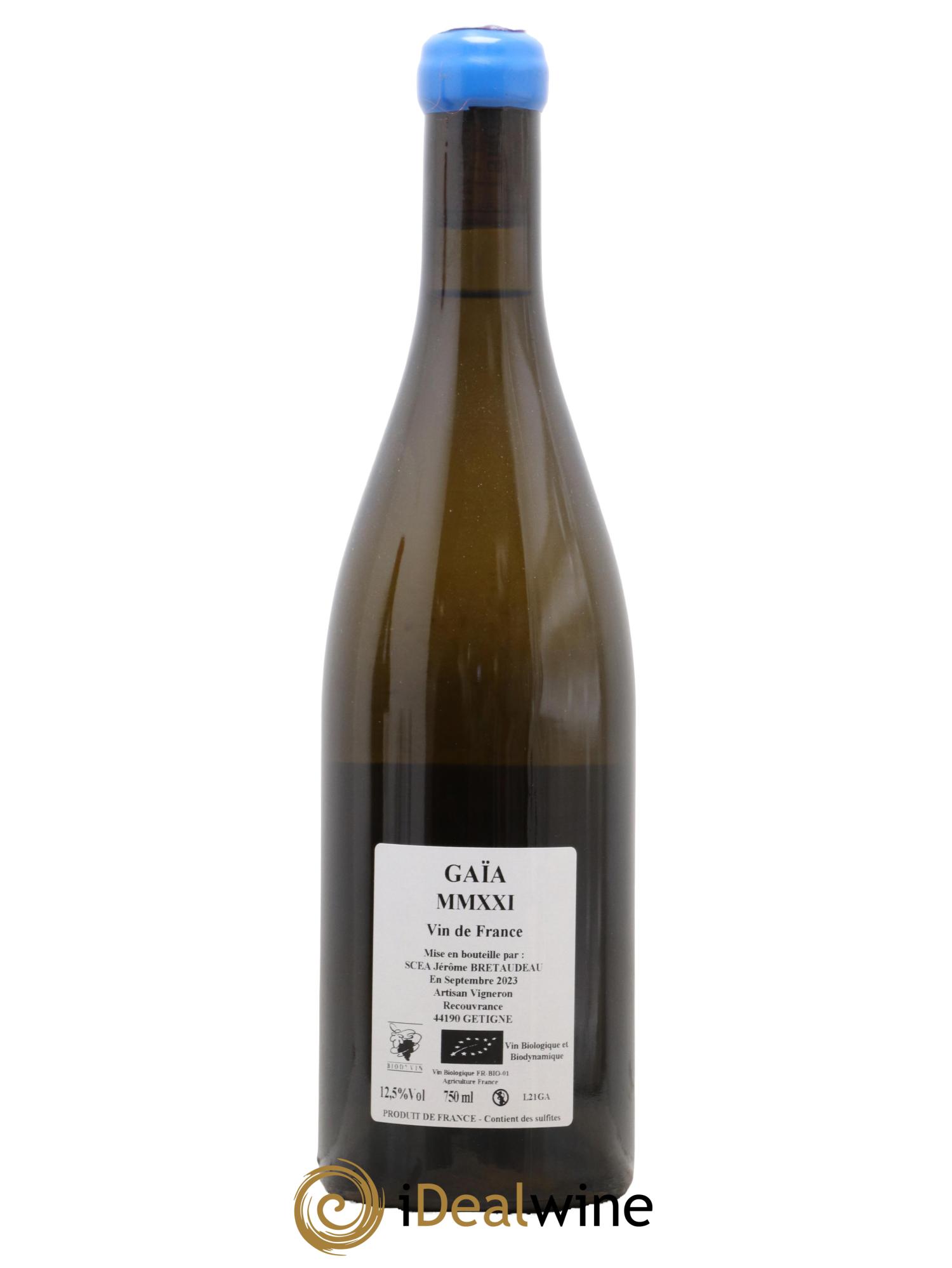 Muscadet-Sèvre-et-Maine Gaia Jérôme Bretaudeau - Domaine de Bellevue  2021 - Lot de 1 bouteille - 1
