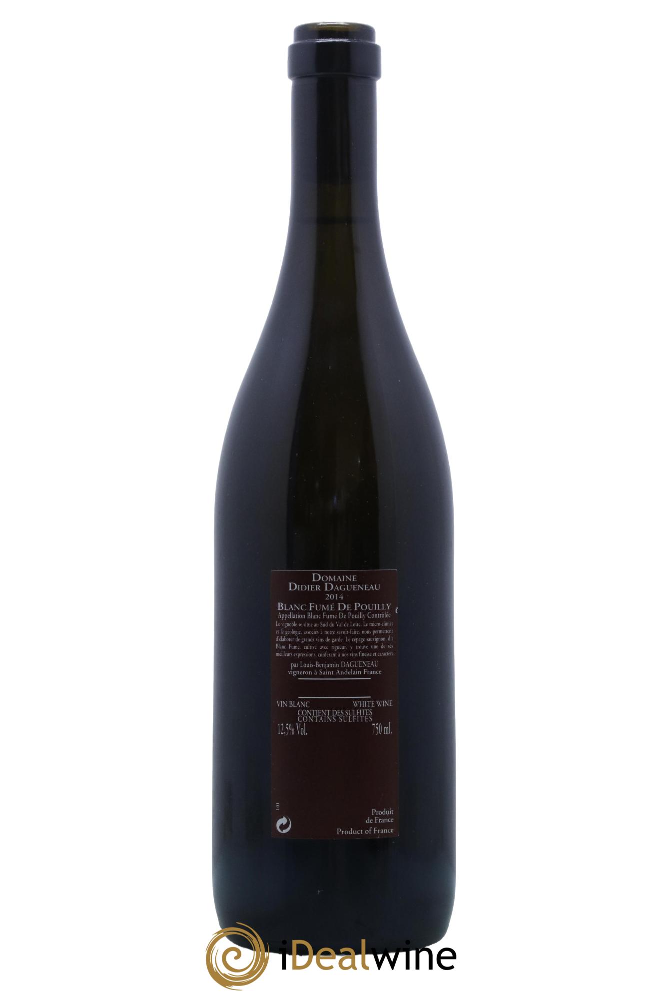 Vin de France (anciennement Pouilly-Fumé) Pur Sang Dagueneau (Domaine Didier - Louis-Benjamin) 2014 - Lot de 1 bouteille - 1