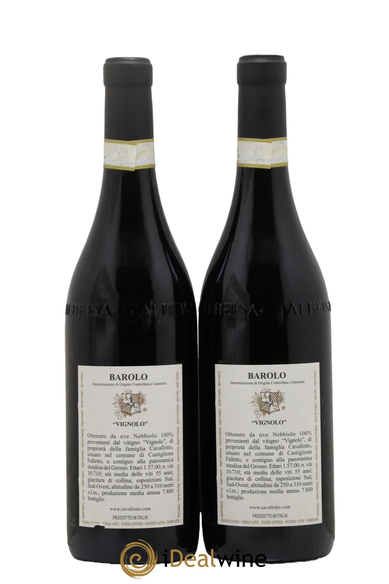 Barolo DOCG Cavallotto Riserva Vignolo 2012 - Lot de 2 bouteilles - 1